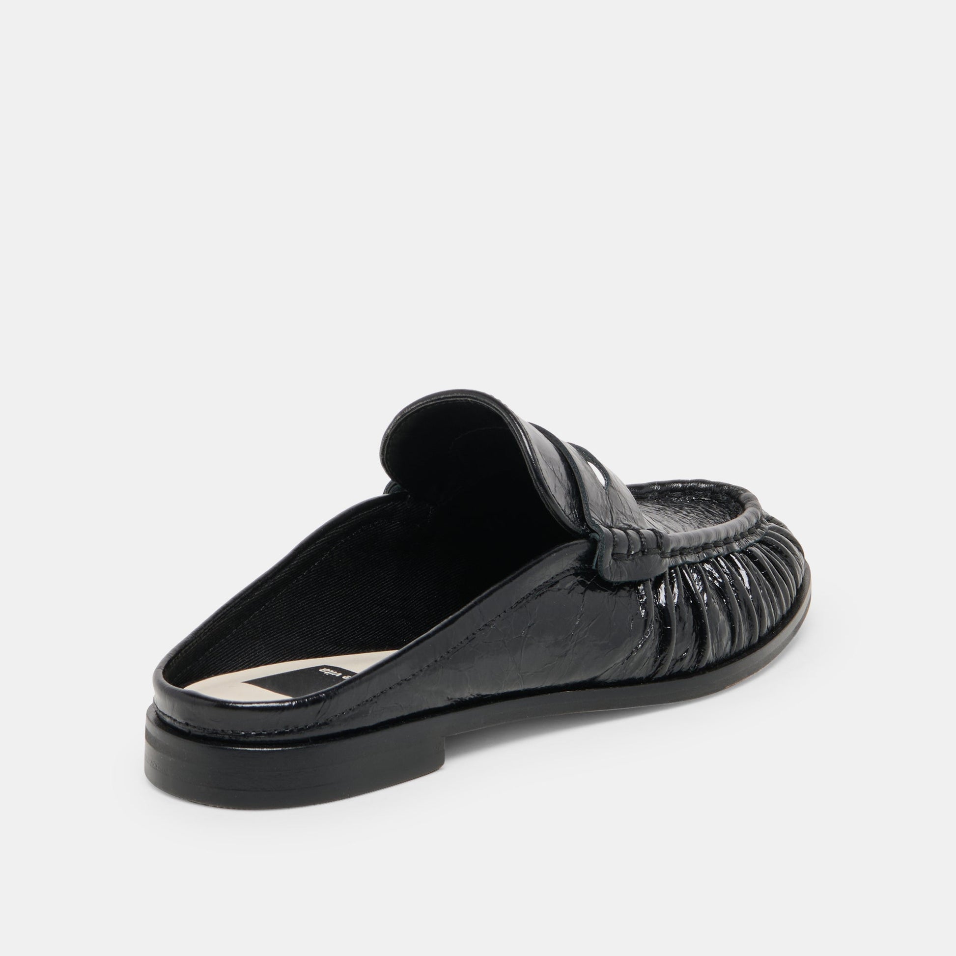 BETZY Midnight Crinkle Patent Closed-Toe Slip-On Loafers Dolce Vita On sale