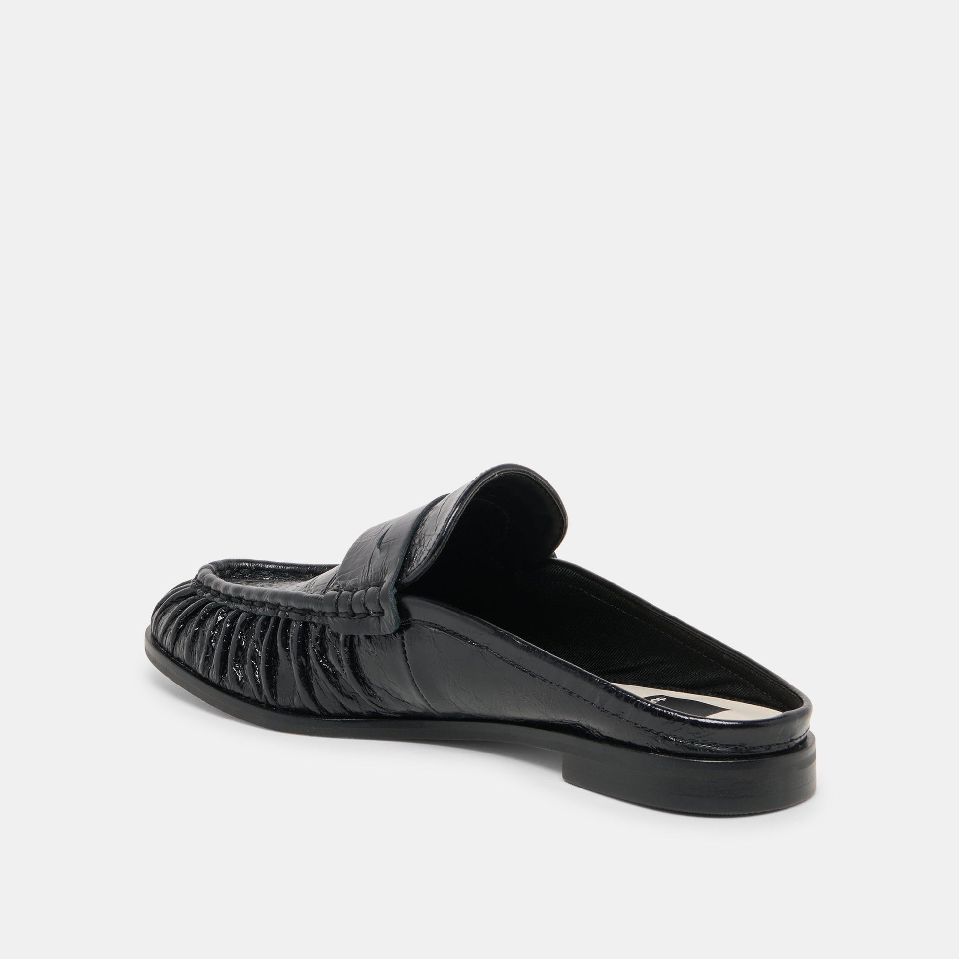BETZY Midnight Crinkle Patent Closed-Toe Slip-On Loafers Dolce Vita On sale
