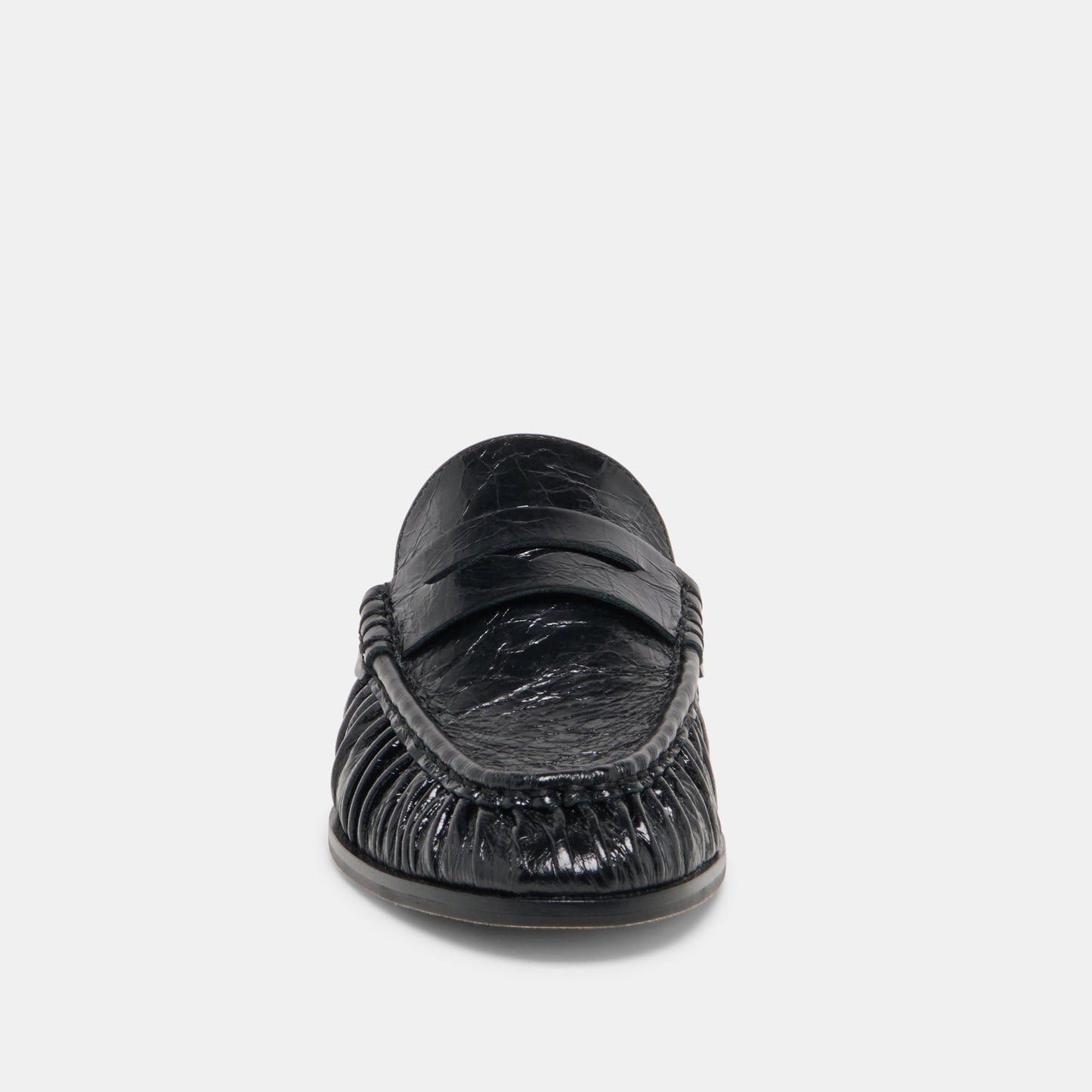 BETZY Midnight Crinkle Patent Closed-Toe Slip-On Loafers Dolce Vita On sale
