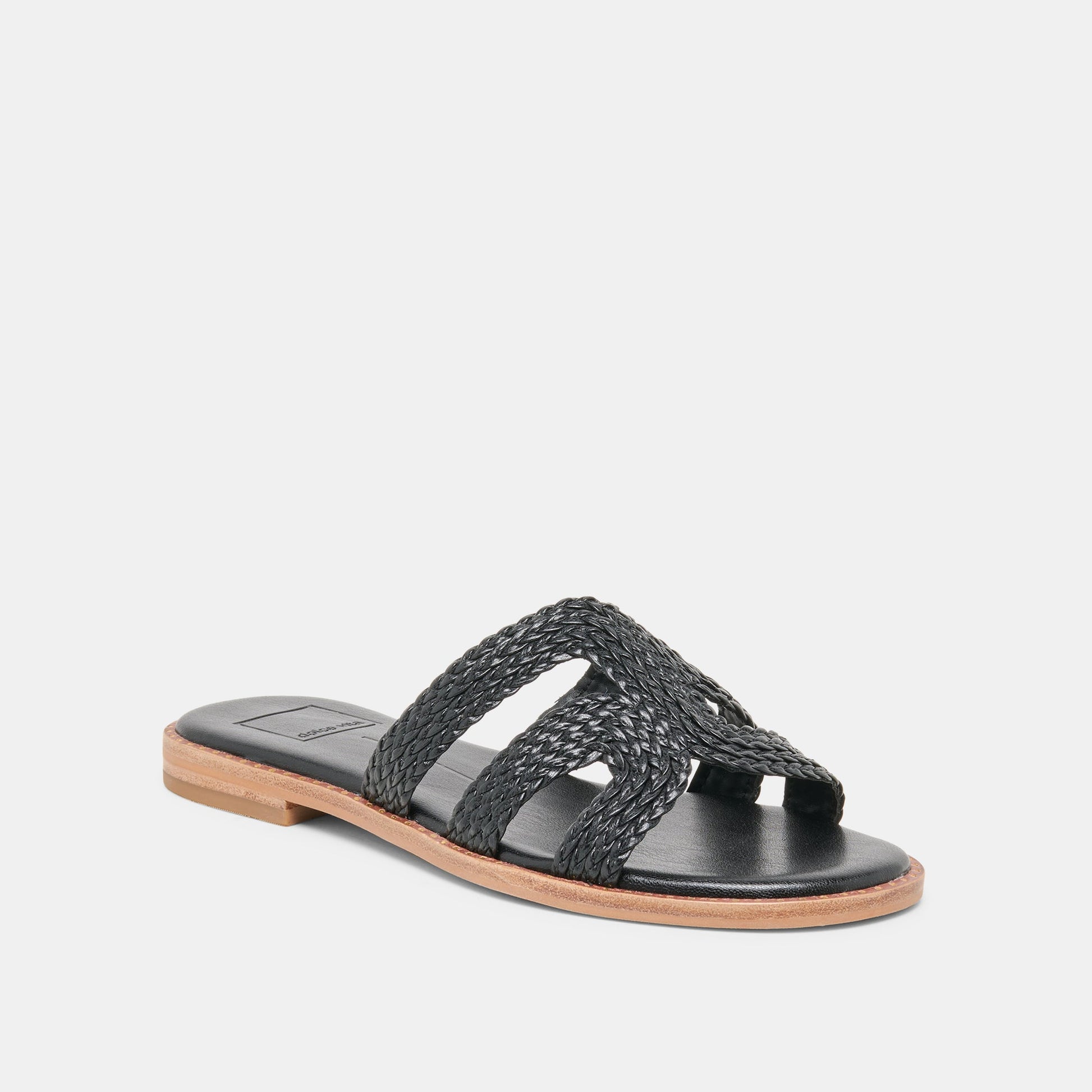 EMON Black Stella Slide Open-Toe Sandals Dolce Vita New