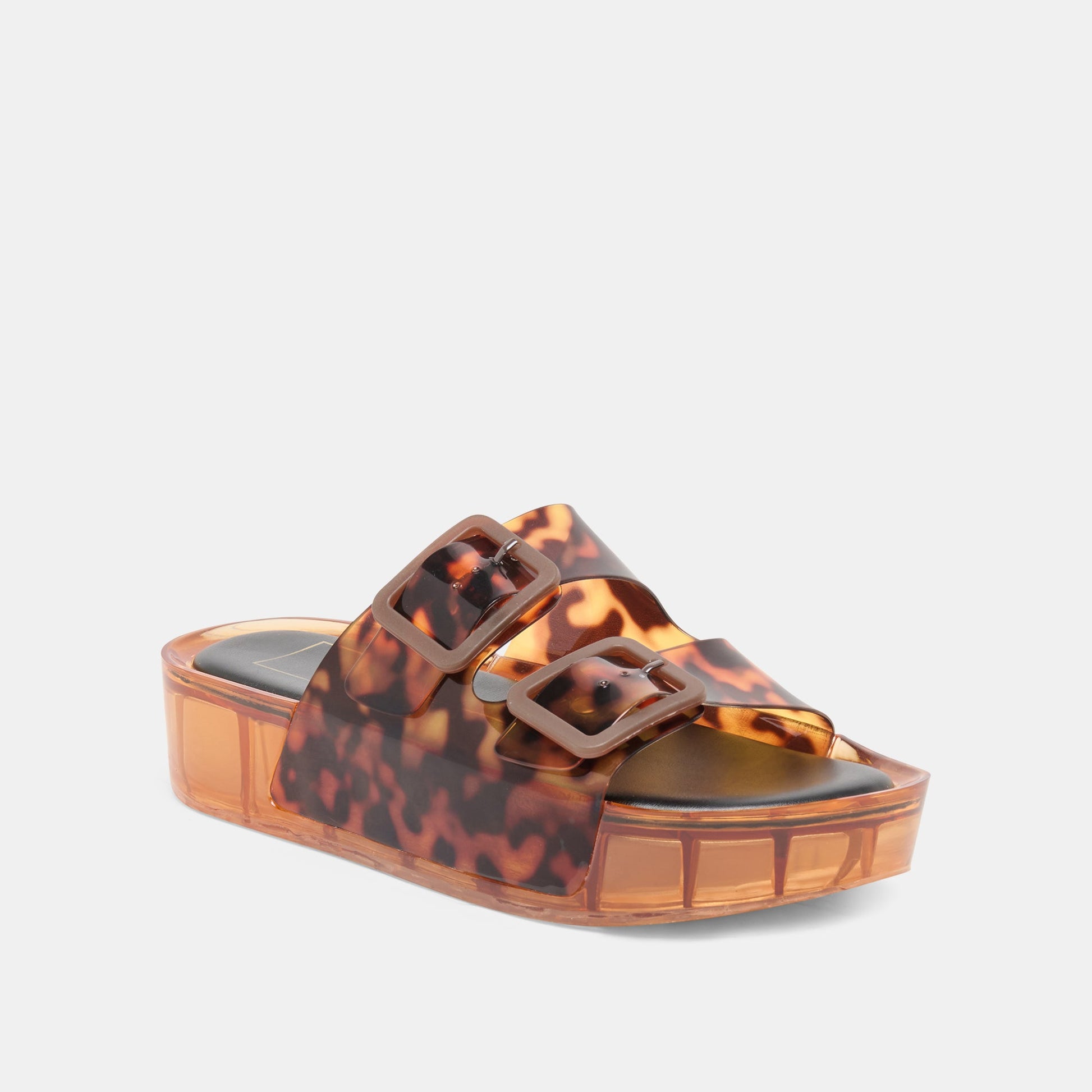 JULIO X Tortoise Vinyl Jelly Platform Sandals Dolce Vita Sale