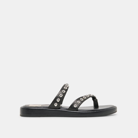 Amary Stud Black Leather Sandals Dolce Vita On sale