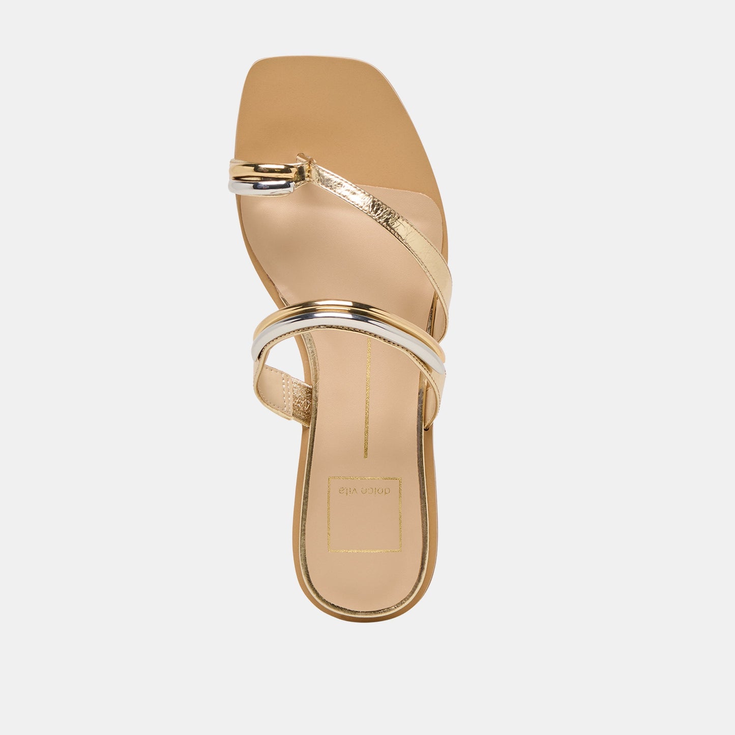 Tarina Gold Leather Sandals Dolce Vita For sale