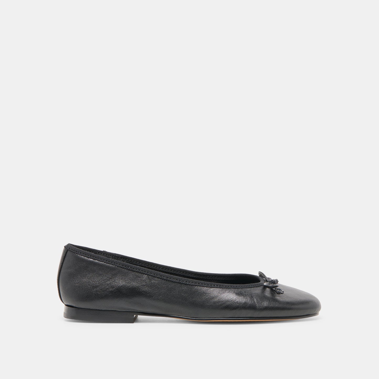 Ritla Wide Black Leather Ballet Flats Dolce Vita New