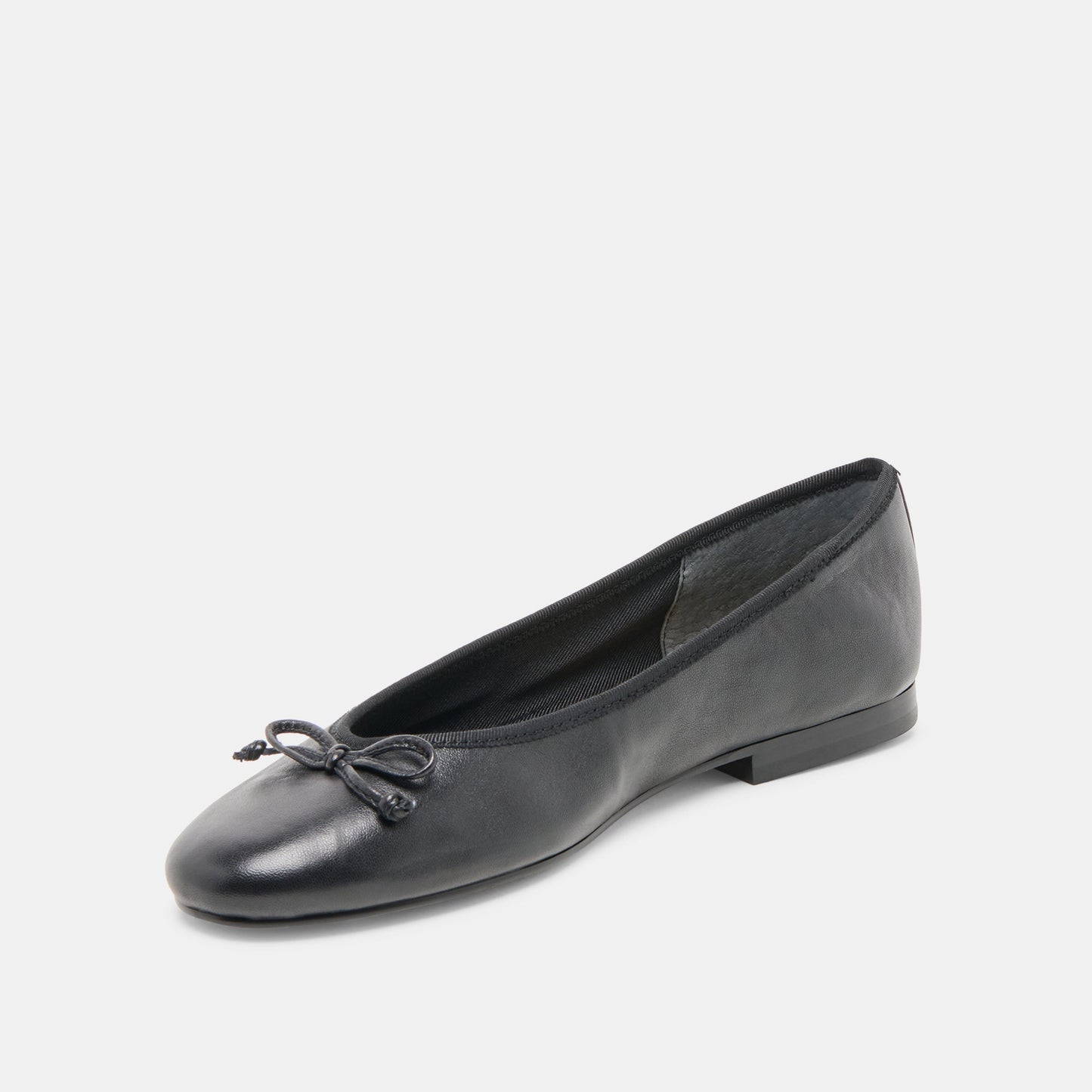 Ritla Wide Black Leather Ballet Flats Dolce Vita New