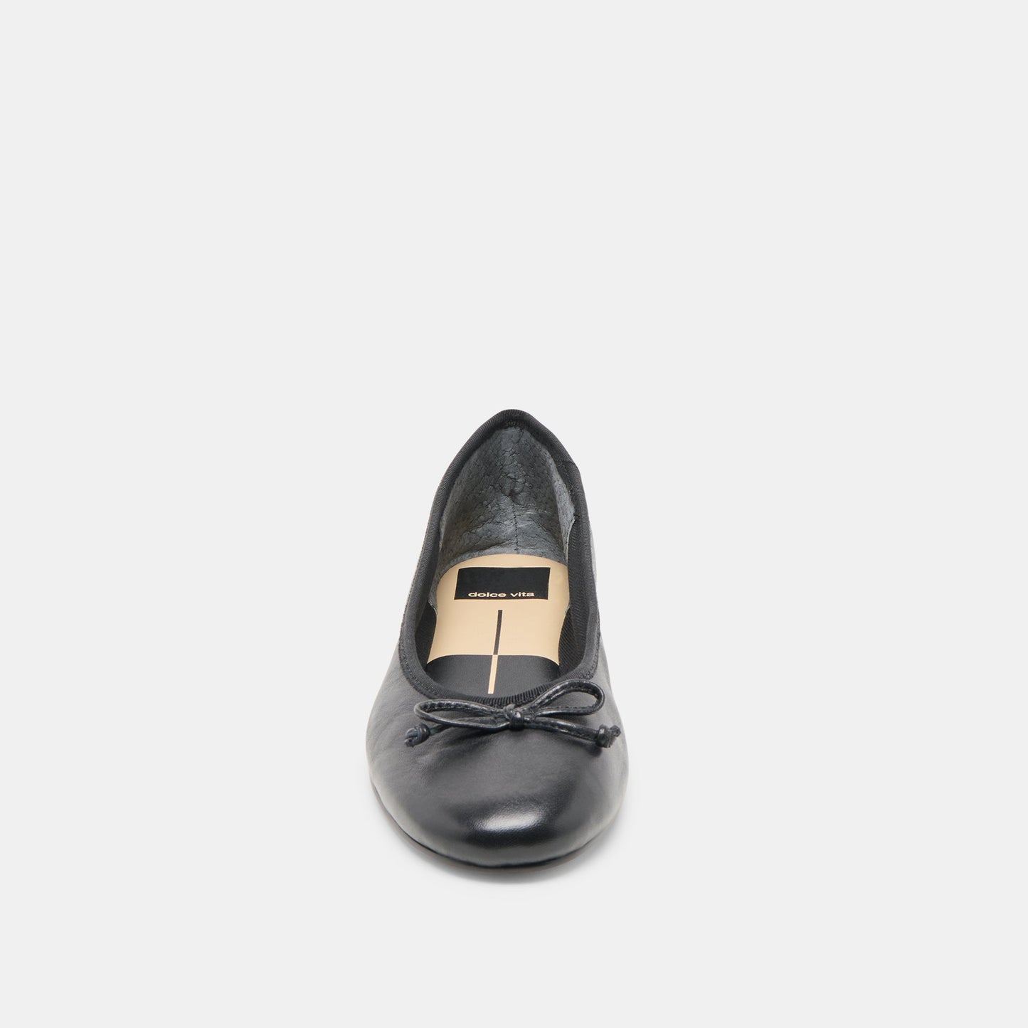 Ritla Wide Black Leather Ballet Flats Dolce Vita New
