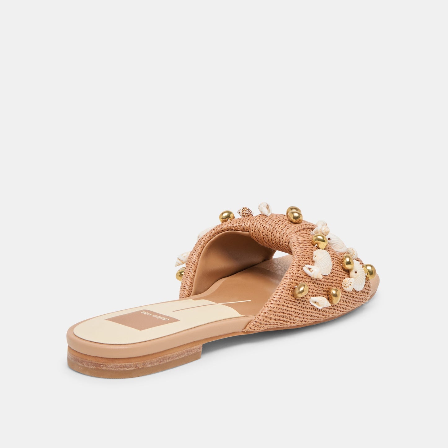 Lizza Toffee Beaded Raffia Sandals Dolce Vita us
