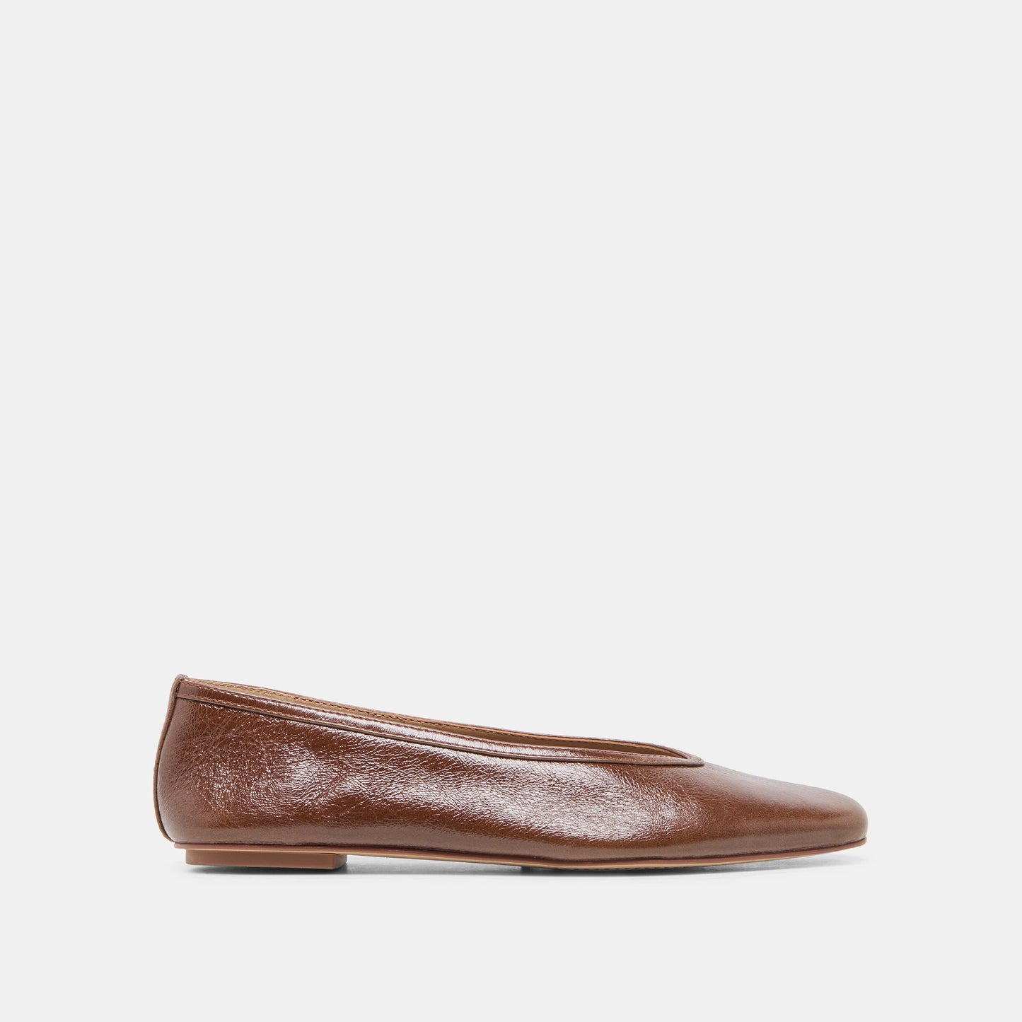 CARET Russet Leather Pointed-Toe Ballet Flats Dolce Vita New