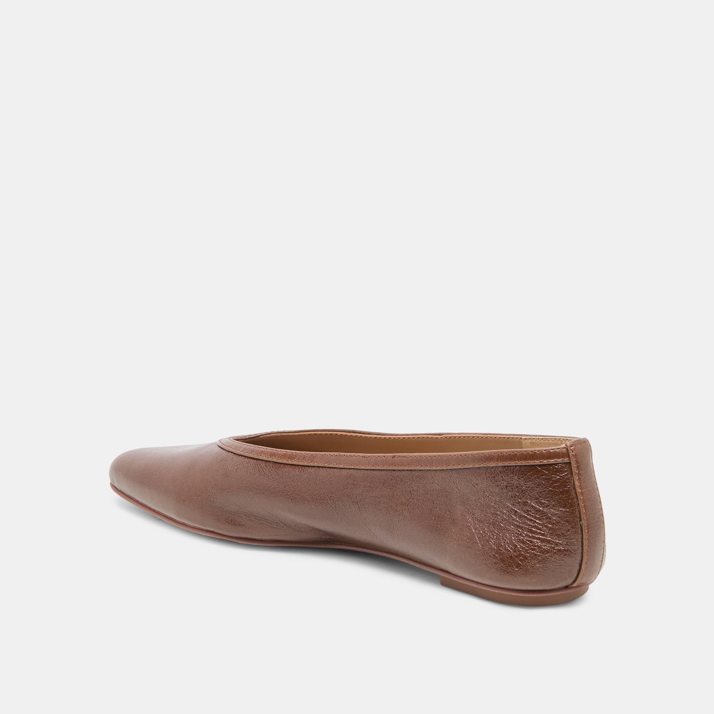 CARET Russet Leather Pointed-Toe Ballet Flats Dolce Vita New