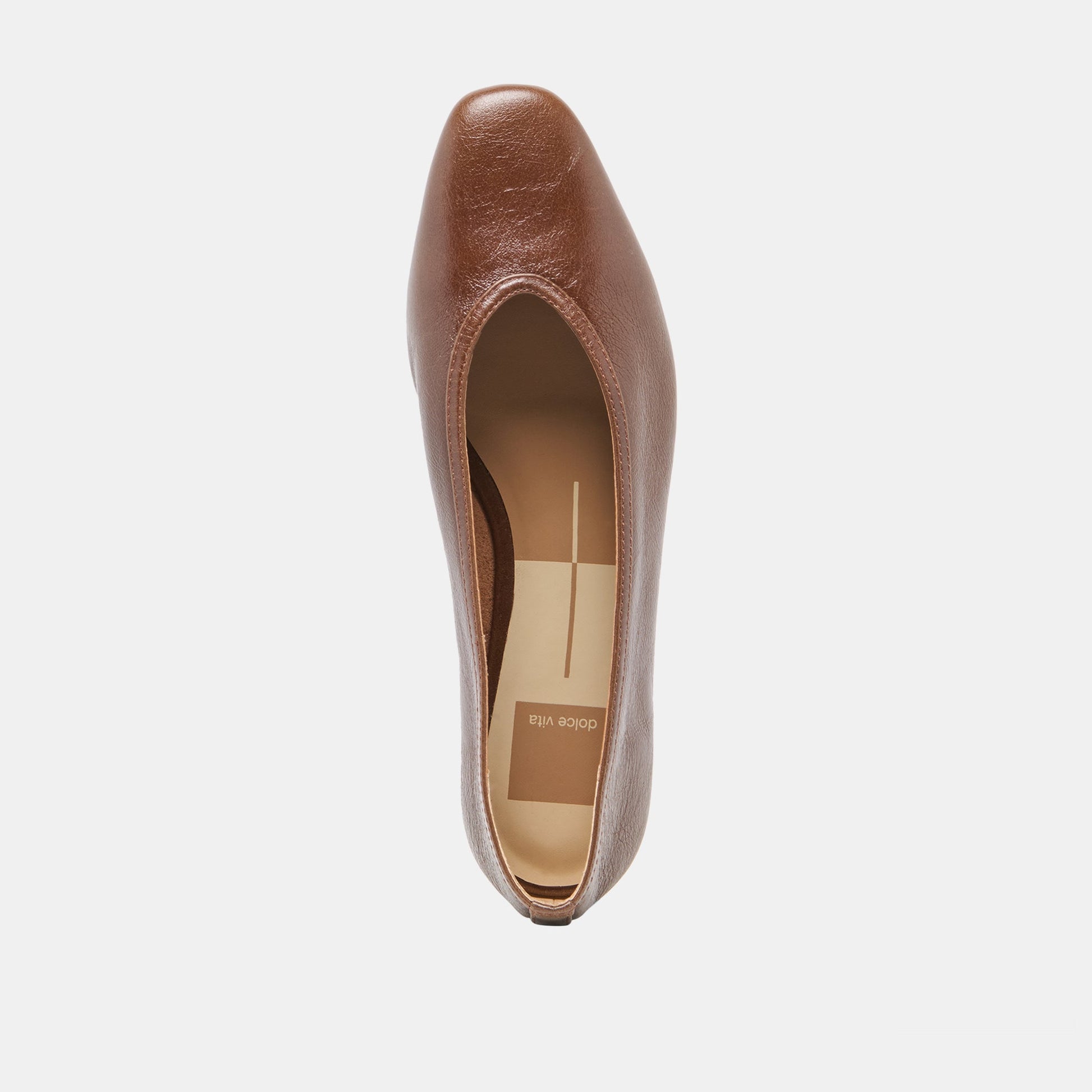 CARET Russet Leather Pointed-Toe Ballet Flats Dolce Vita New
