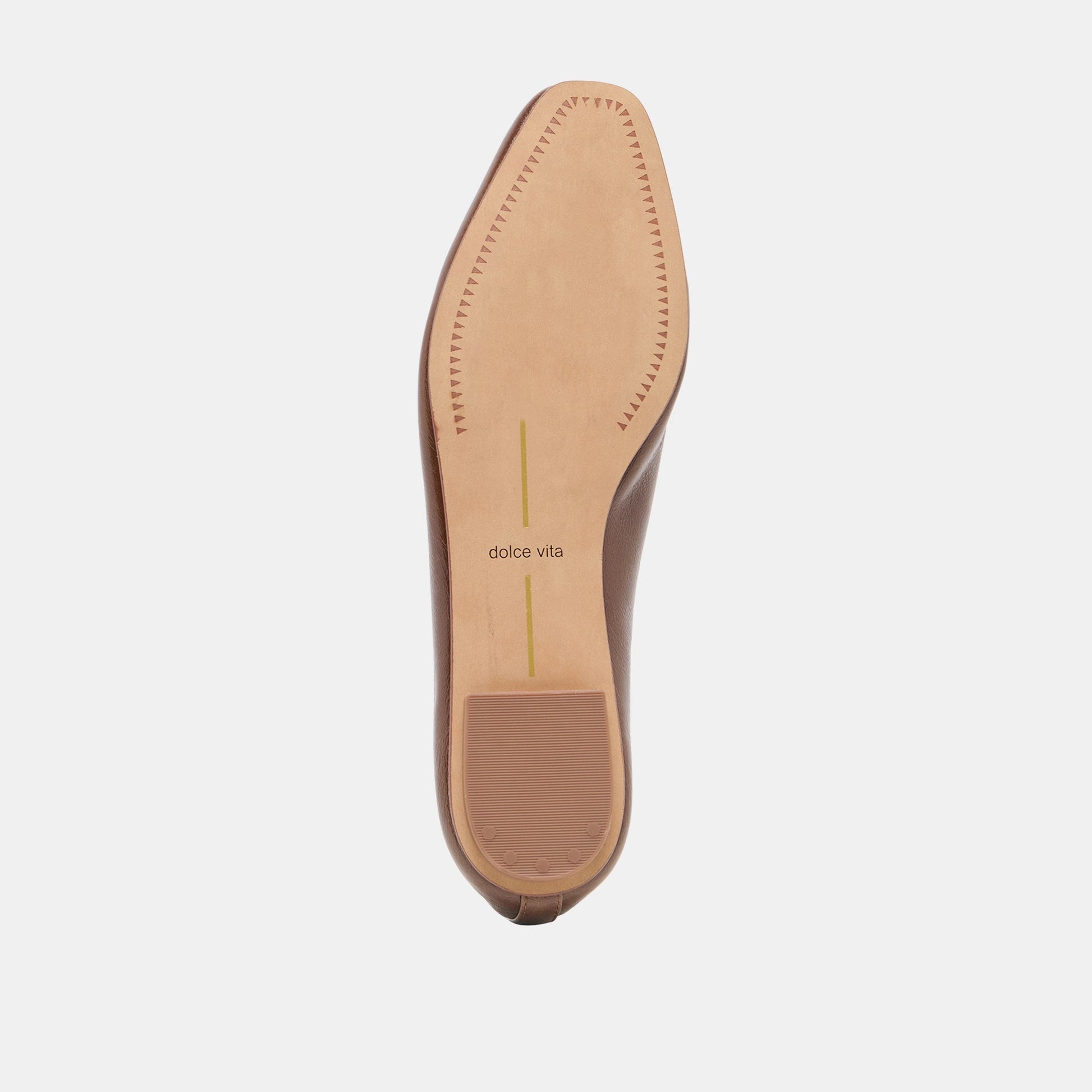 CARET Russet Leather Pointed-Toe Ballet Flats Dolce Vita New