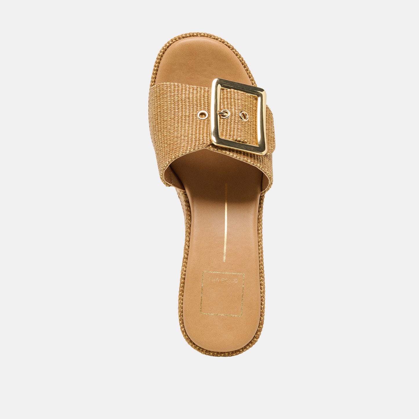 Jilian Wide Mocha Raffia Wedges Dolce Vita On sale