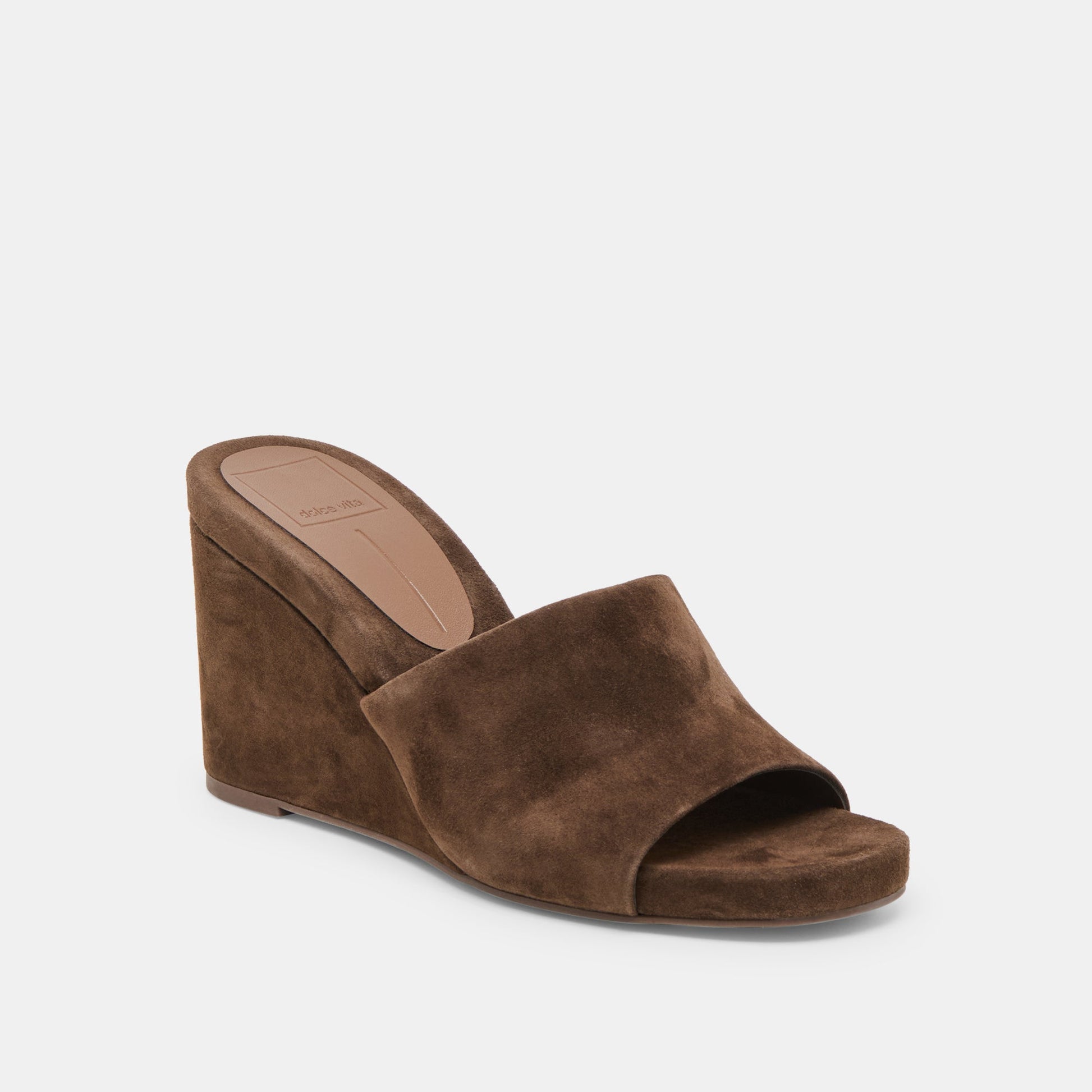 Holta Dk Brown Suede Wedges Dolce Vita New