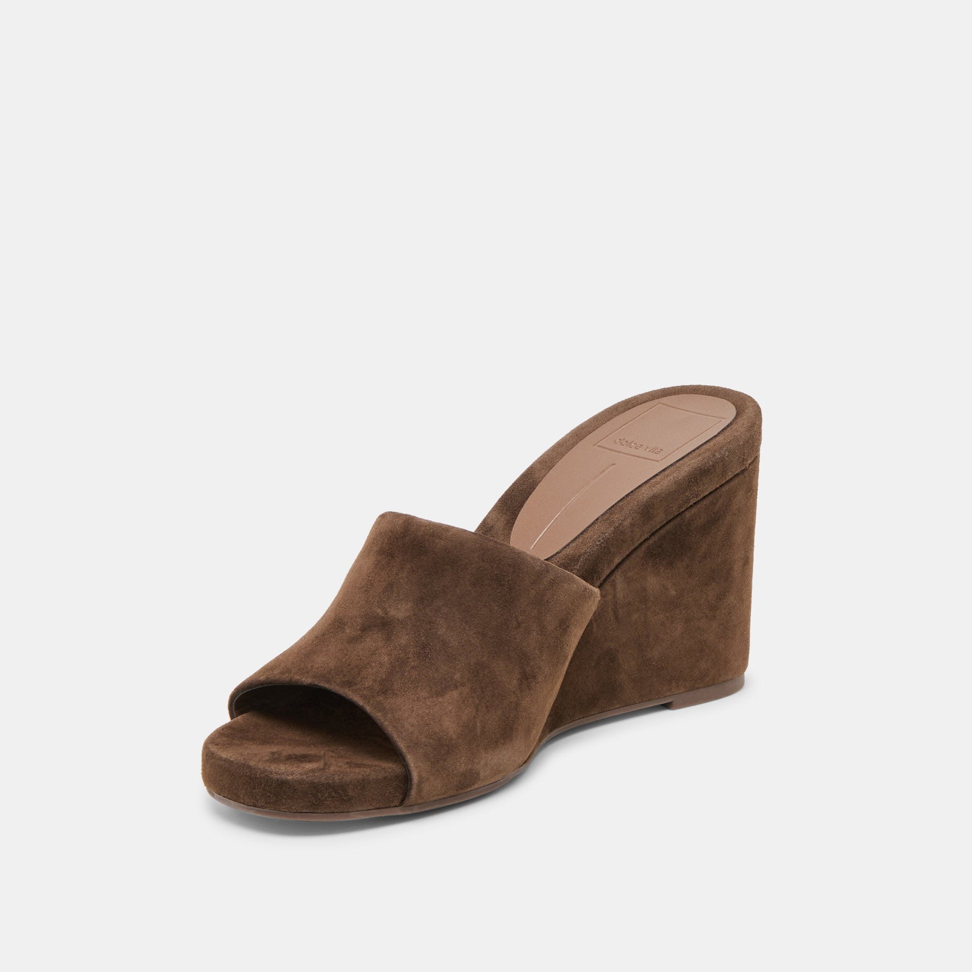 Holta Dk Brown Suede Wedges Dolce Vita New