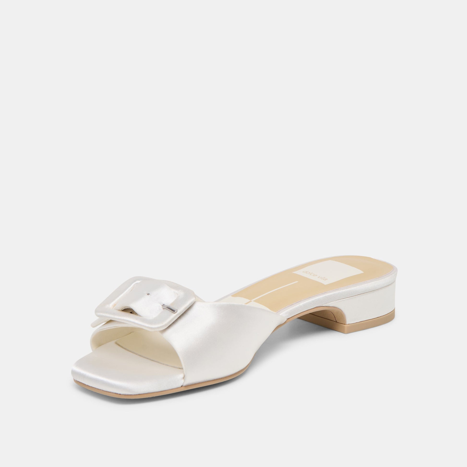 Edina True White Satin Sandals Dolce Vita Discount