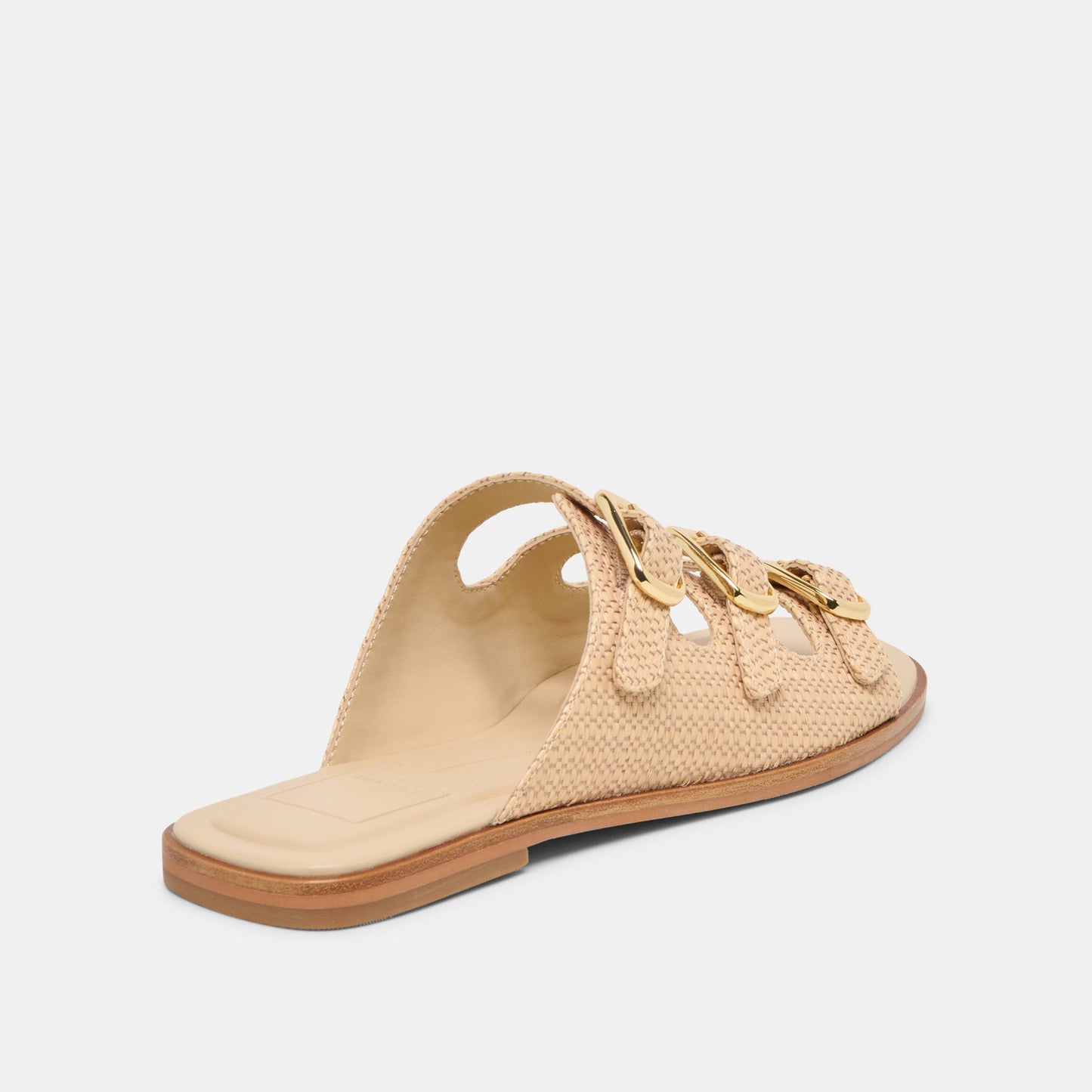 FIN Sand Raffia Open-Toe Slide Sandals Dolce Vita For sale