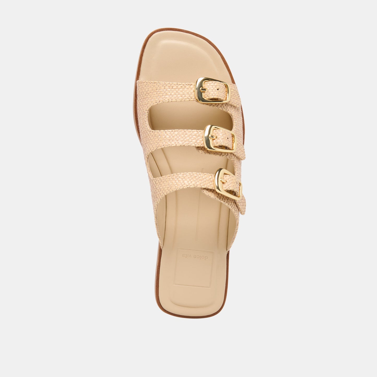 FIN Sand Raffia Open-Toe Slide Sandals Dolce Vita For sale