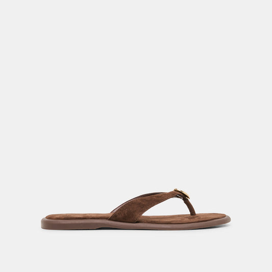 Jaina Dk Brown Suede Sandals Dolce Vita us