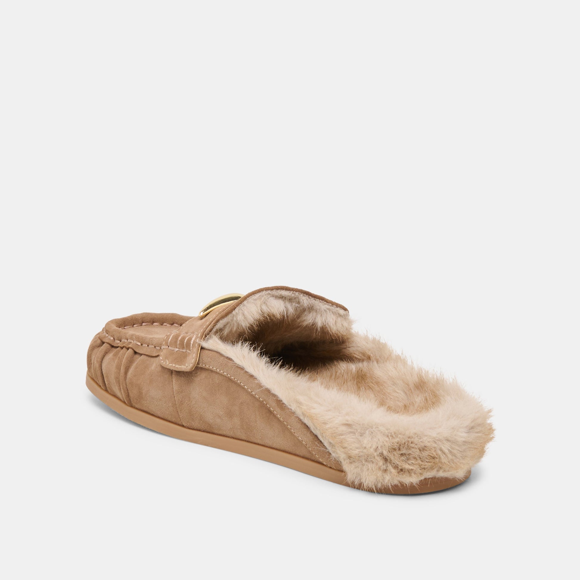 Jodero Plush Mushroom Suede Flats Dolce Vita On sale
