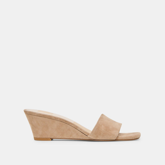 Qaily Wide Camel Suede Wedges Dolce Vita us