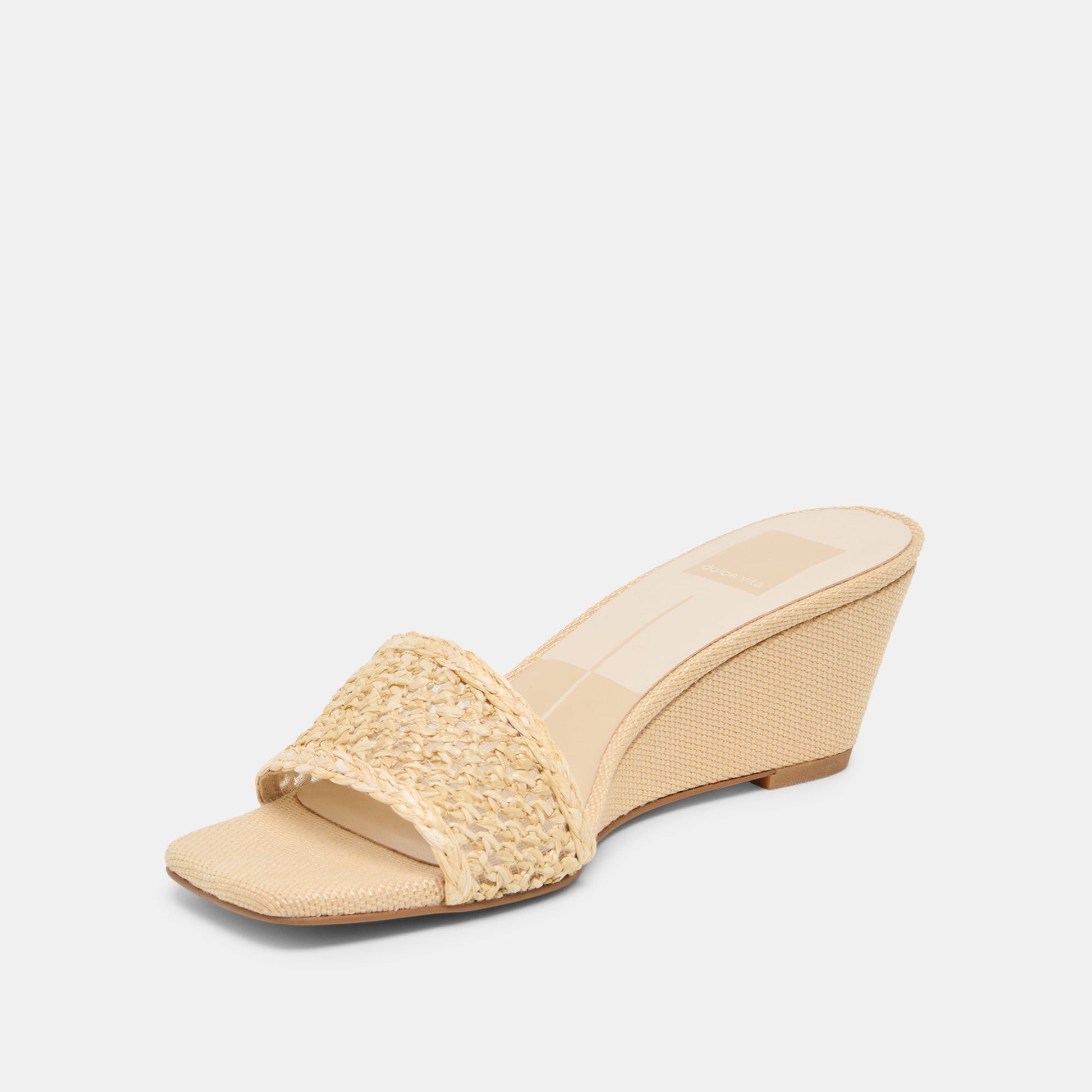 Qaily Wide Lt Natural Raffia Wedges Dolce Vita New