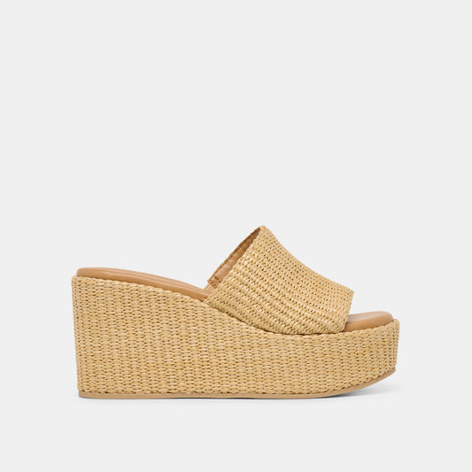 Joclyn Wide Lt Natural Raffia Wedges Dolce Vita Online