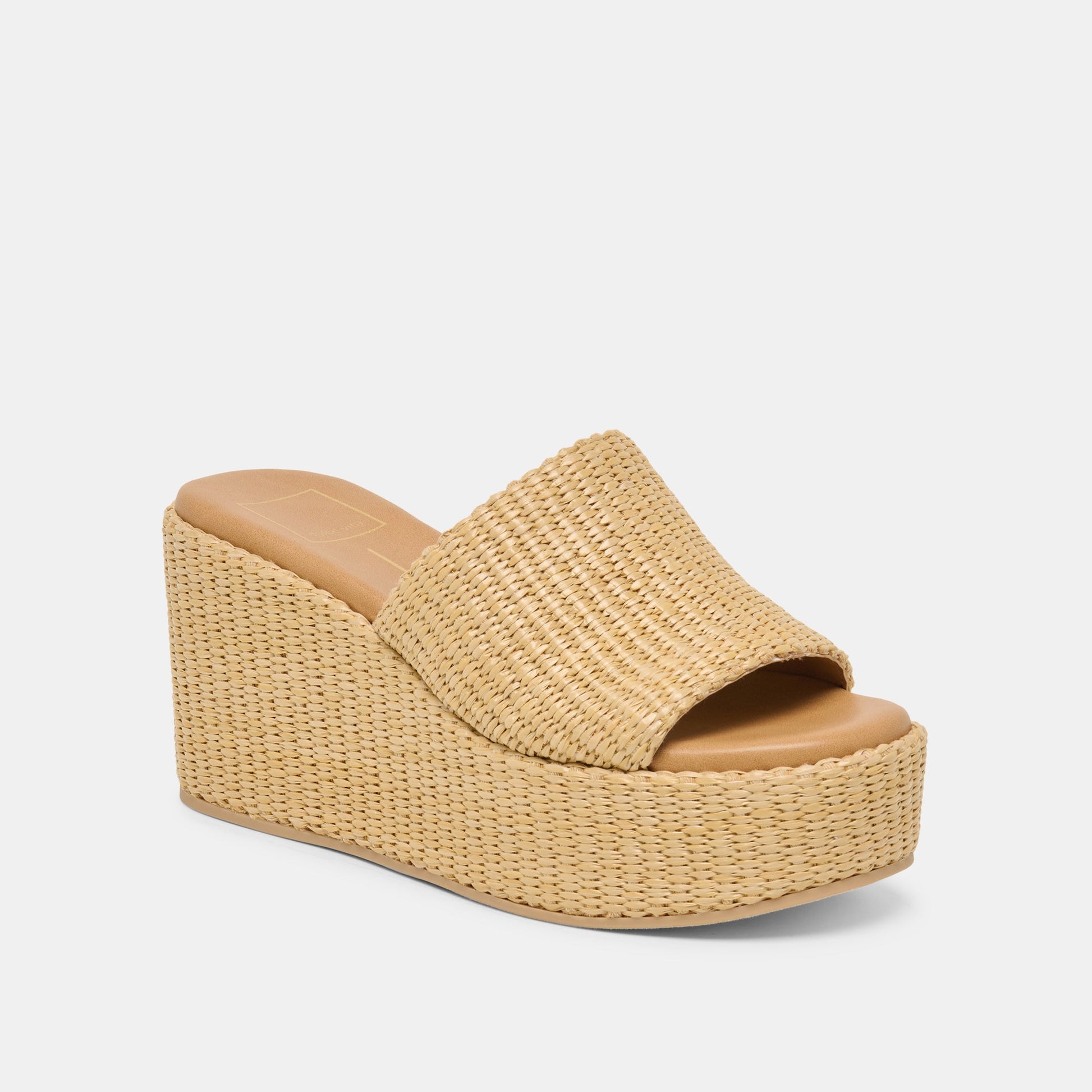 Joclyn Wide Lt Natural Raffia Wedges Dolce Vita Online