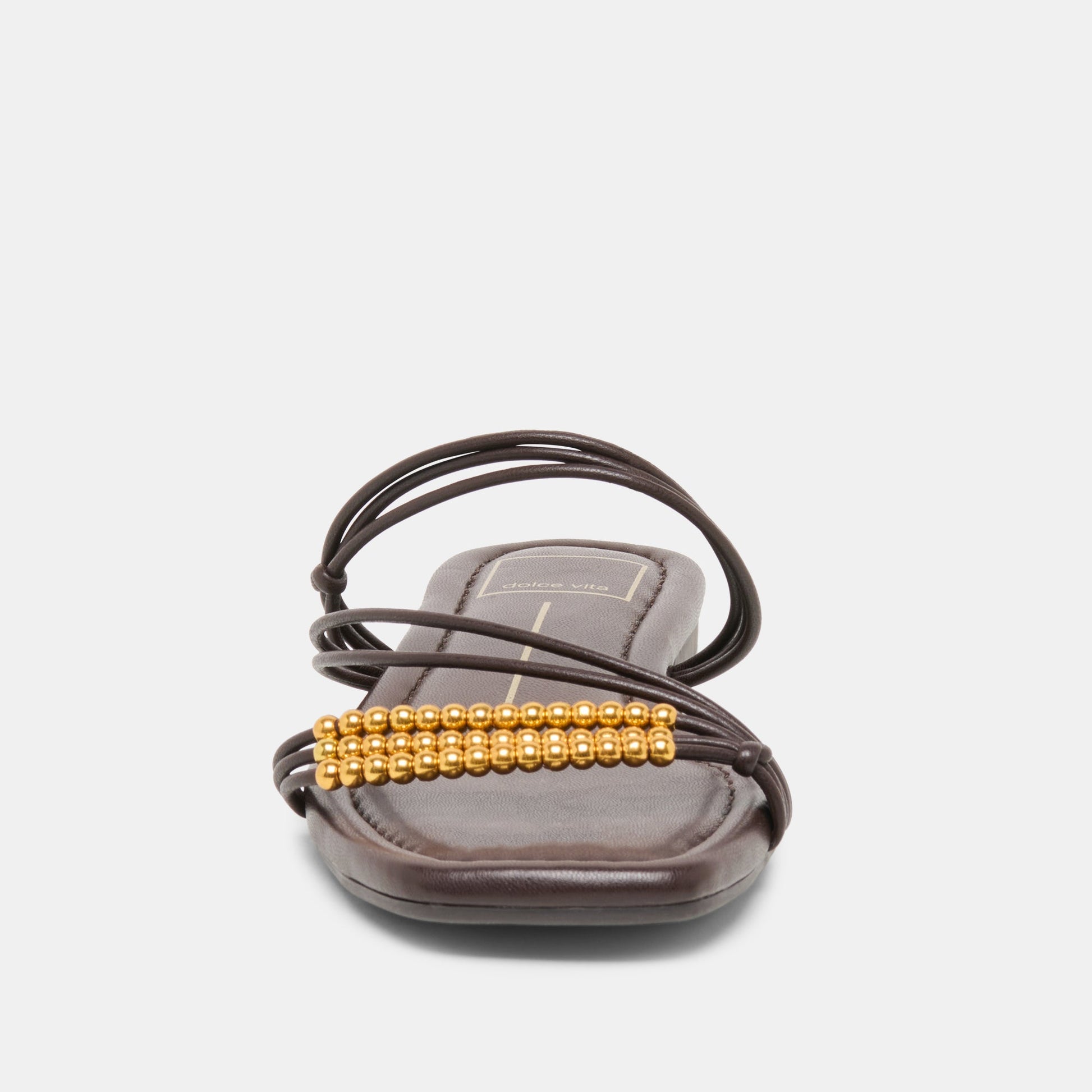 LYNDEE BEAD Espresso Stella Strappy Open-Toe Sandals Dolce Vita Sale