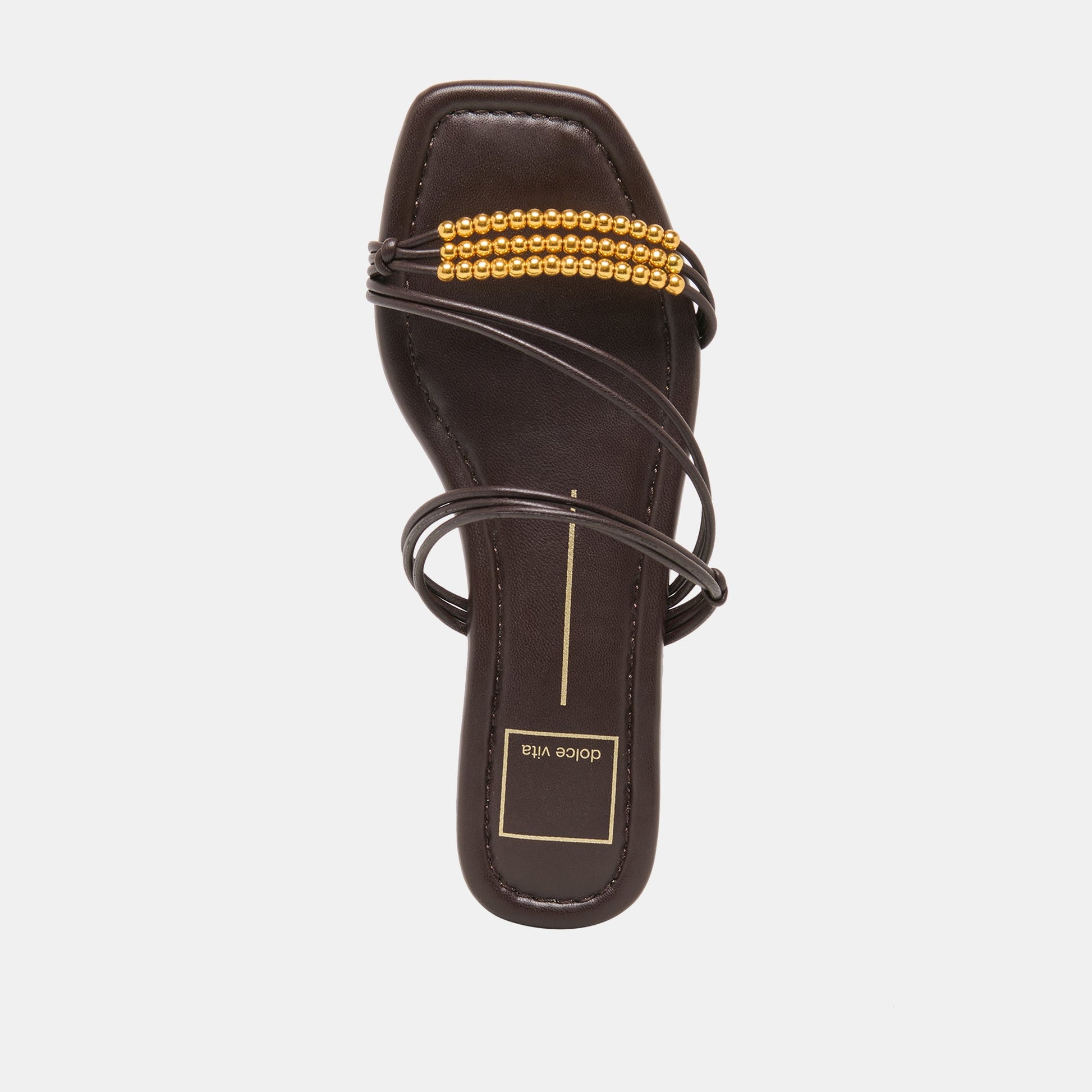 LYNDEE BEAD Espresso Stella Strappy Open-Toe Sandals Dolce Vita Sale