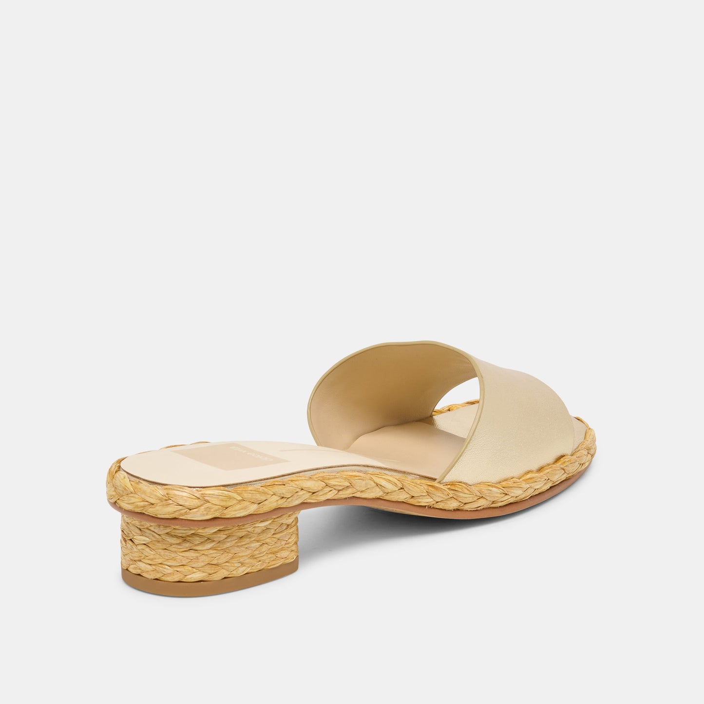 Dixi Wide Platinum Leather Sandals Dolce Vita For sale