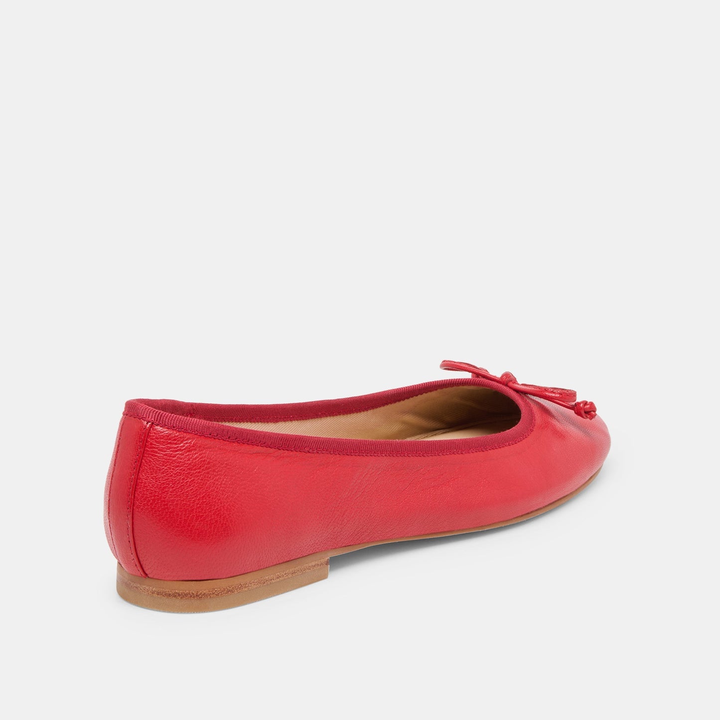Ritla Wide Cherry Leather Ballet Flats Dolce Vita New
