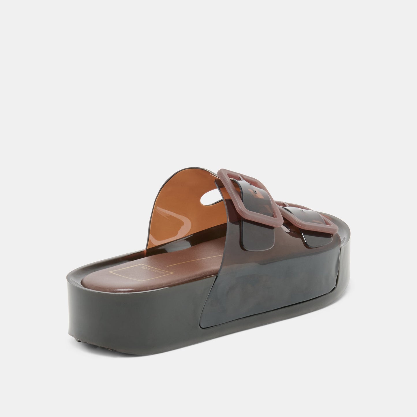 JULIO X Chocolate Vinyl Jelly Platform Sandals Dolce Vita Discount