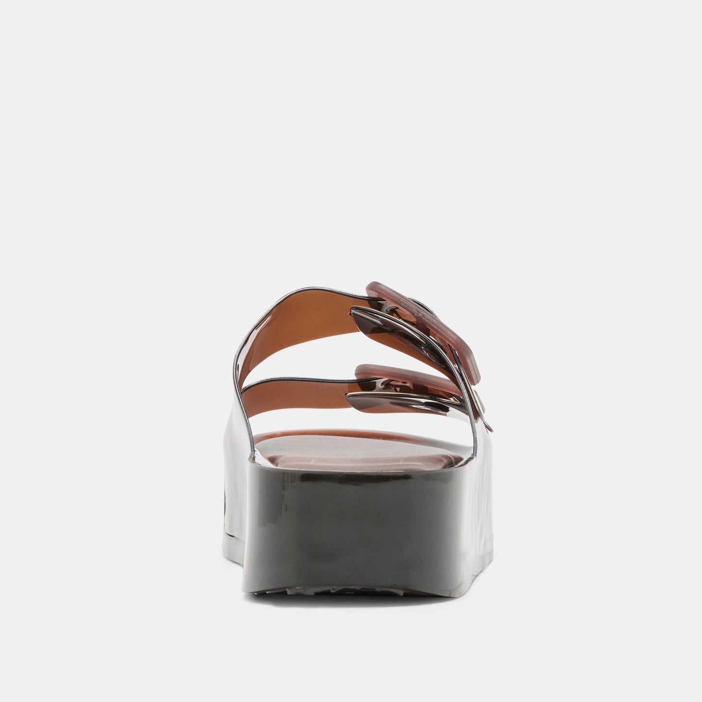JULIO X Chocolate Vinyl Jelly Platform Sandals Dolce Vita Discount