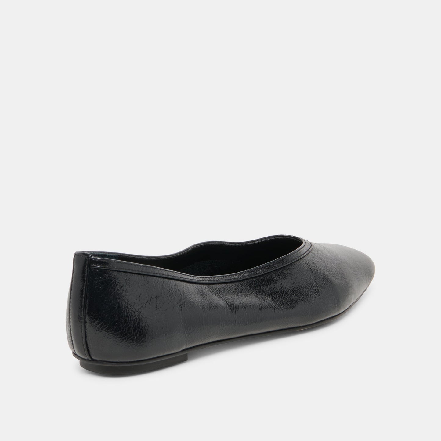 CARET Black Leather Pointed-Toe Ballet Flats Dolce Vita Outlet