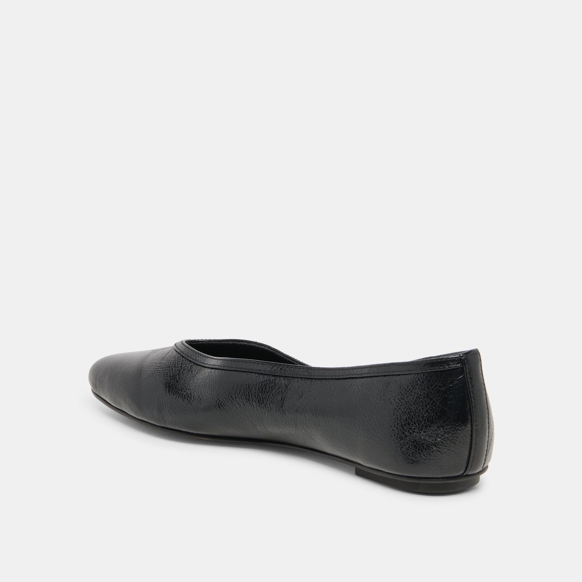 CARET Black Leather Pointed-Toe Ballet Flats Dolce Vita Outlet