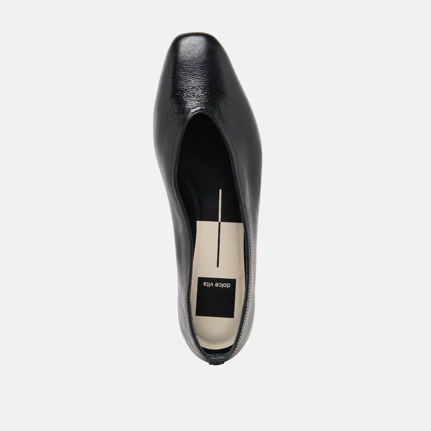 CARET Black Leather Pointed-Toe Ballet Flats Dolce Vita Outlet