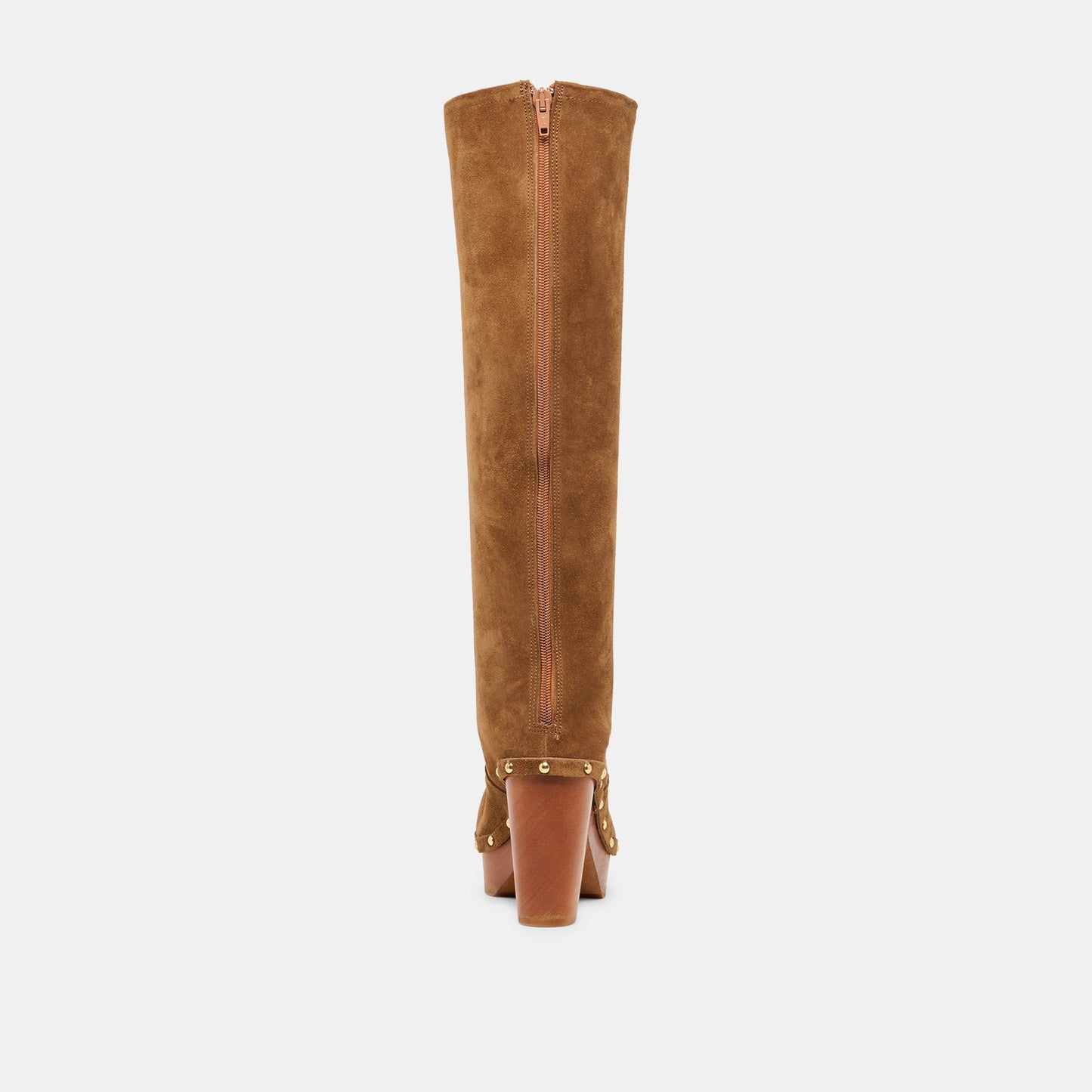 JENNY Chestnut Suede Knee-High Platform Wood Sole Boots Dolce Vita Online