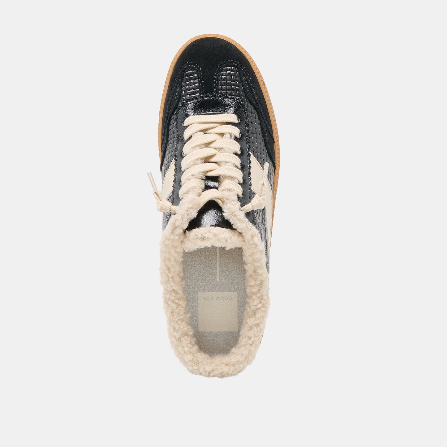 Notice Slide Plush Black Woven Leather Sneakers Dolce Vita On sale