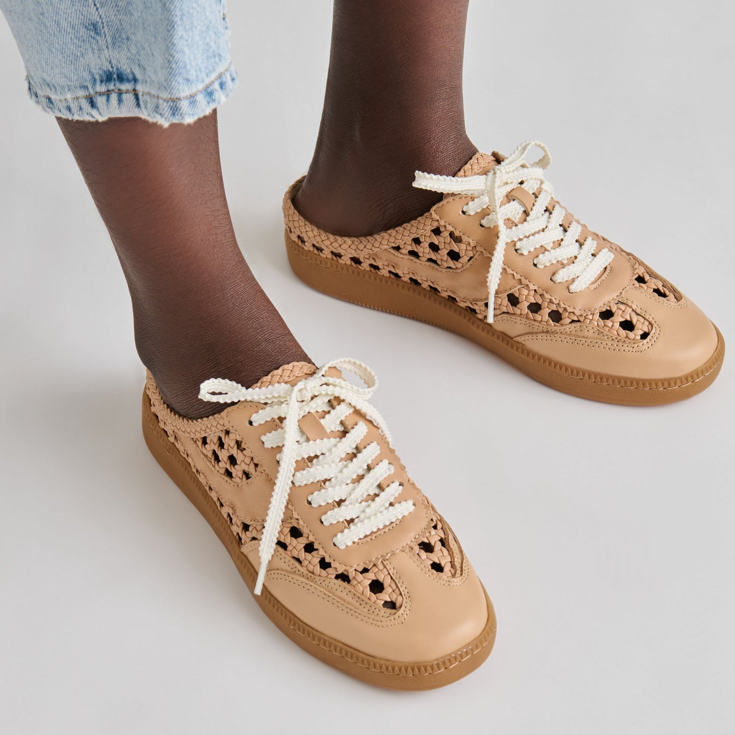 Notice Slide Woven Cafe Woven Stella Sneakers Dolce Vita us