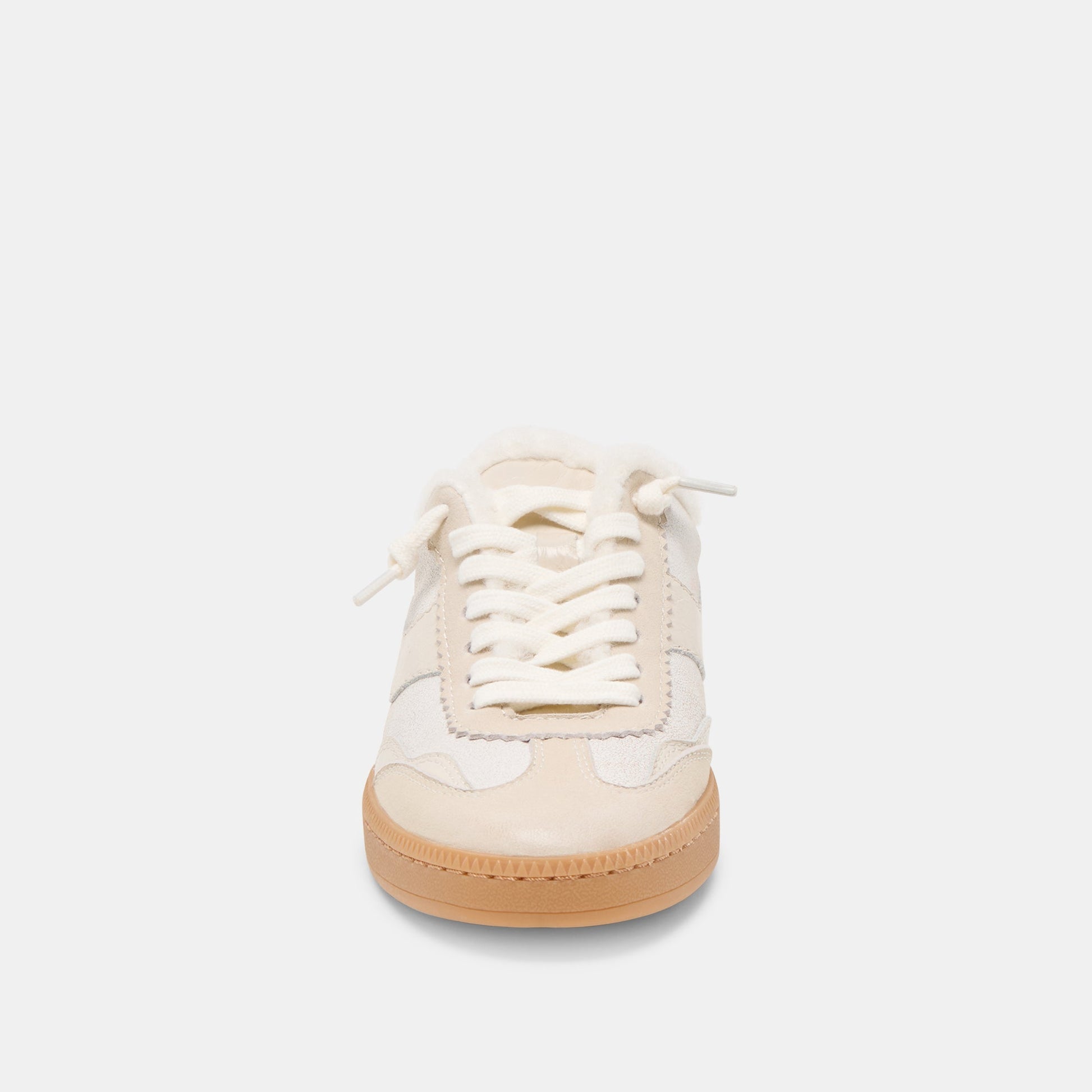 Notice Slide Plush Off White Crackled Leather Sneakers Dolce Vita Outlet