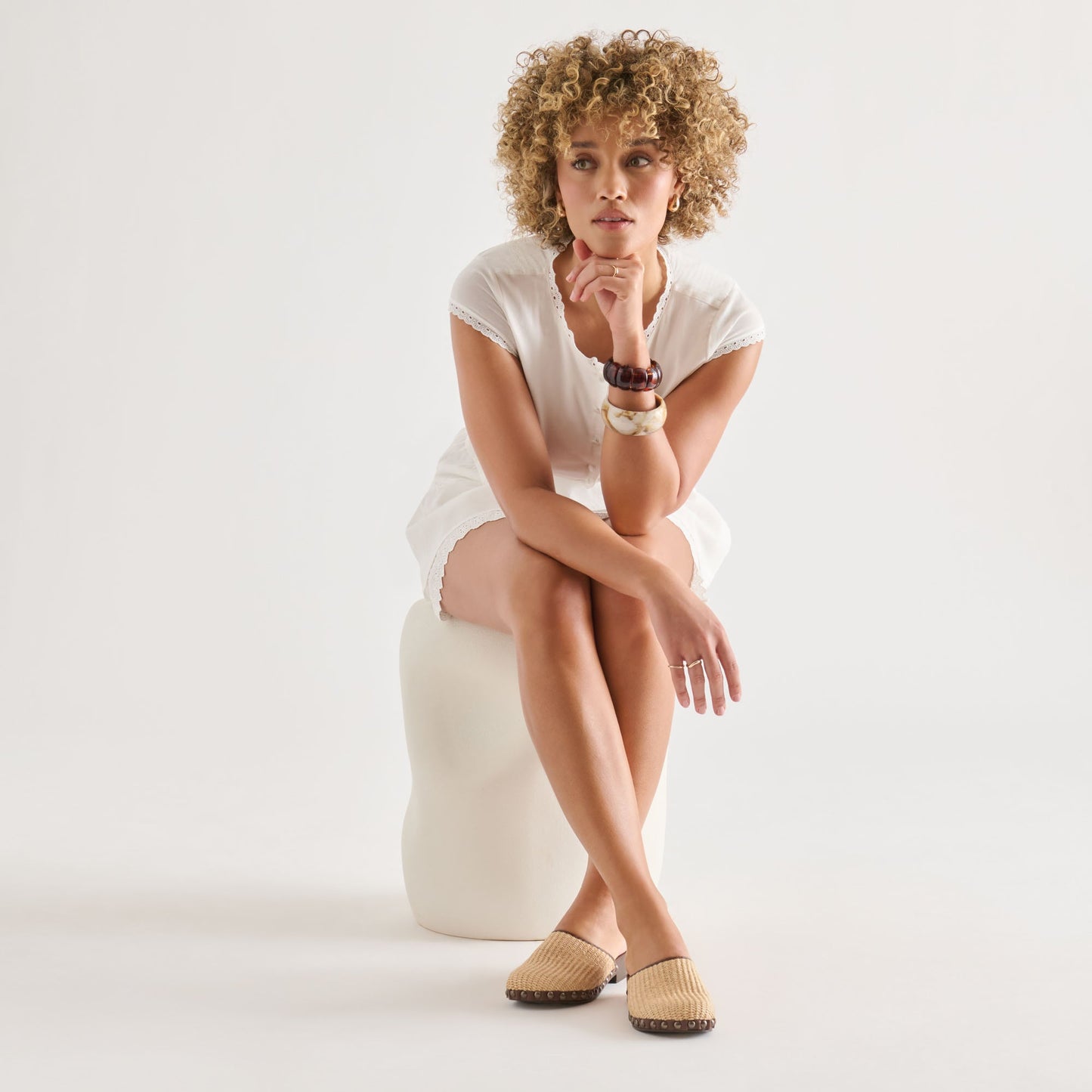 Alanis Lt Natural Raffia Flats Dolce Vita For sale