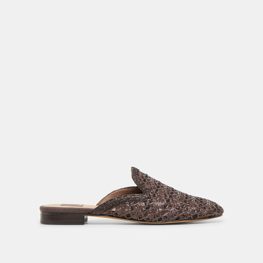 Kirt Chocolate Cross Hatch Raffia Flats Dolce Vita Sale