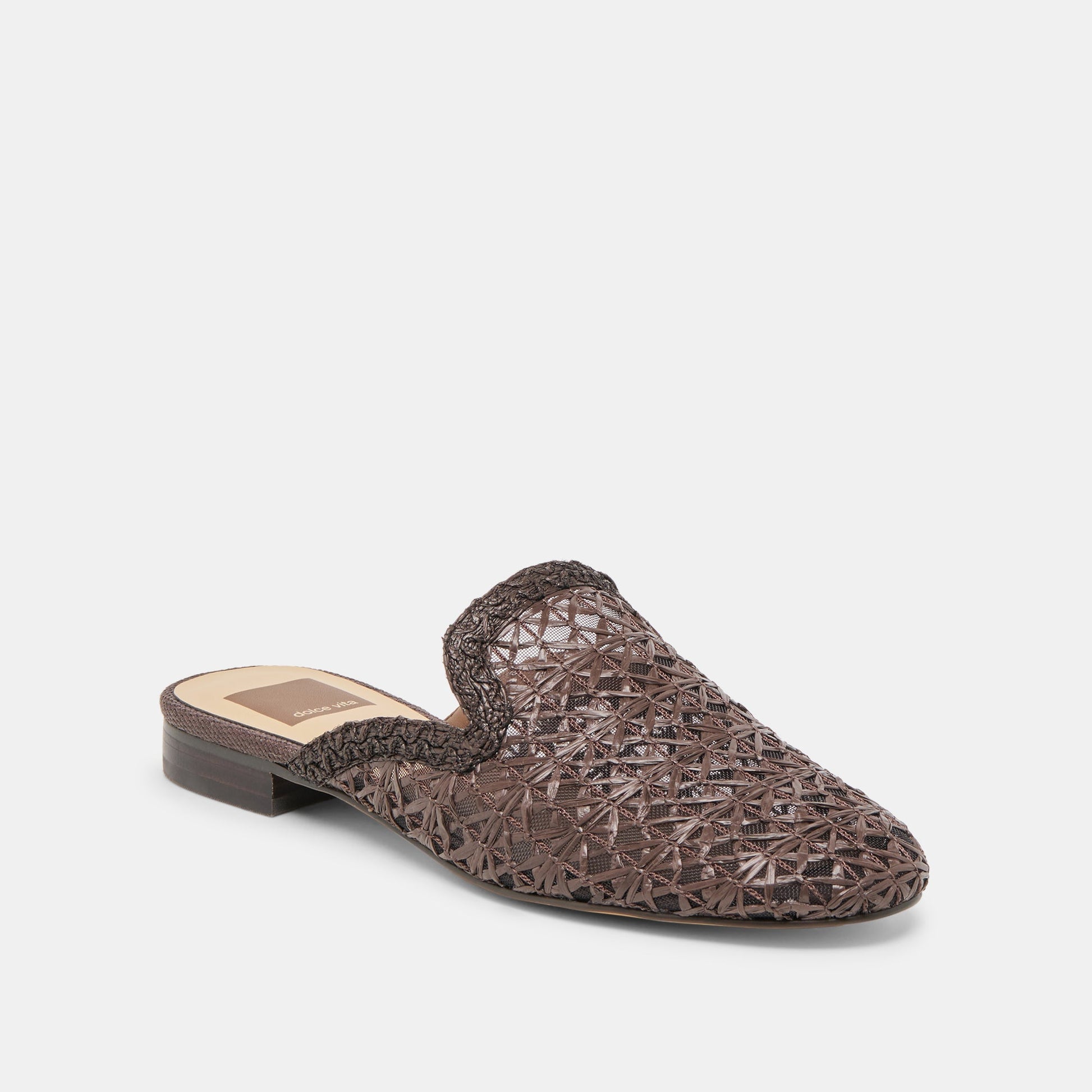 Kirt Chocolate Cross Hatch Raffia Flats Dolce Vita Sale