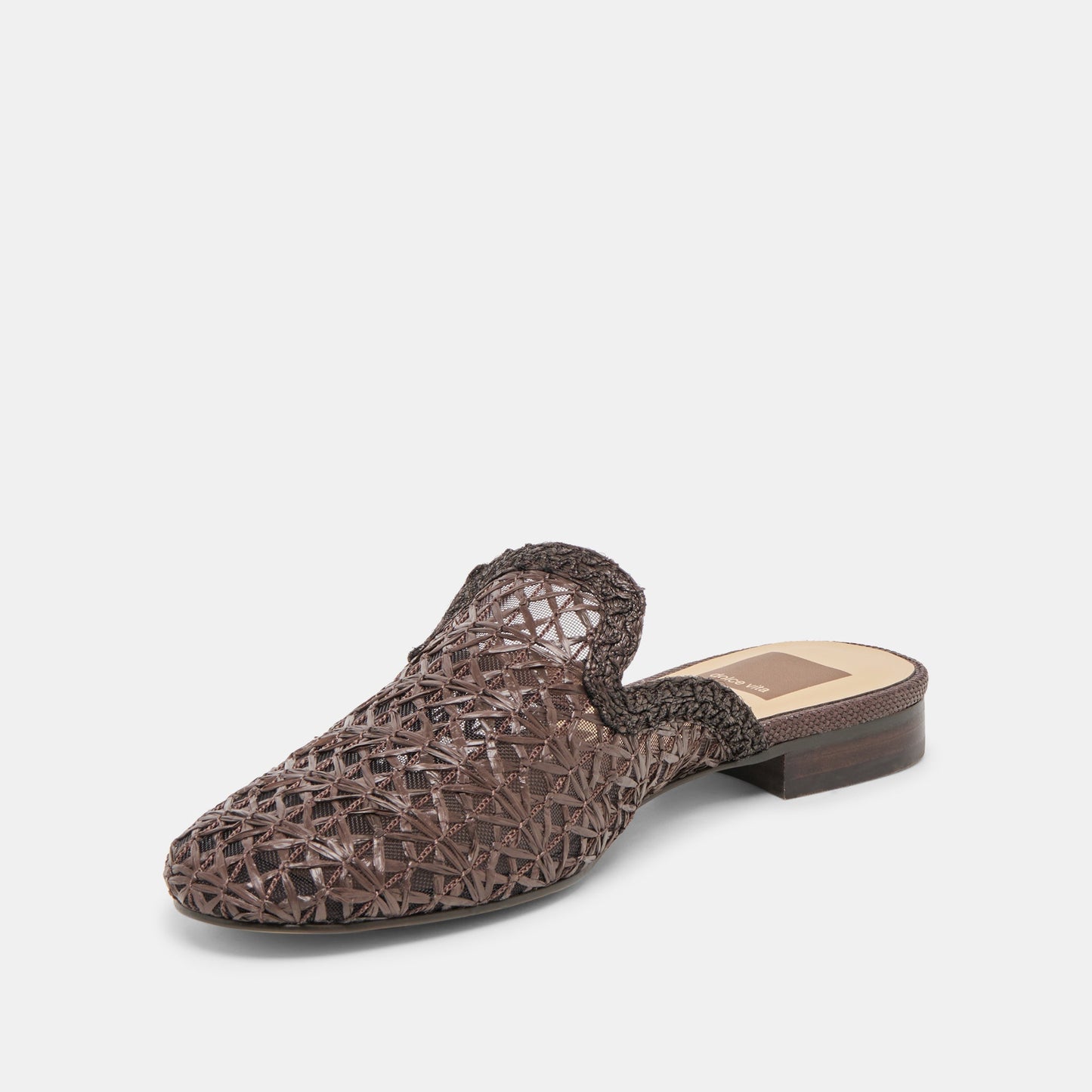 Kirt Chocolate Cross Hatch Raffia Flats Dolce Vita Sale