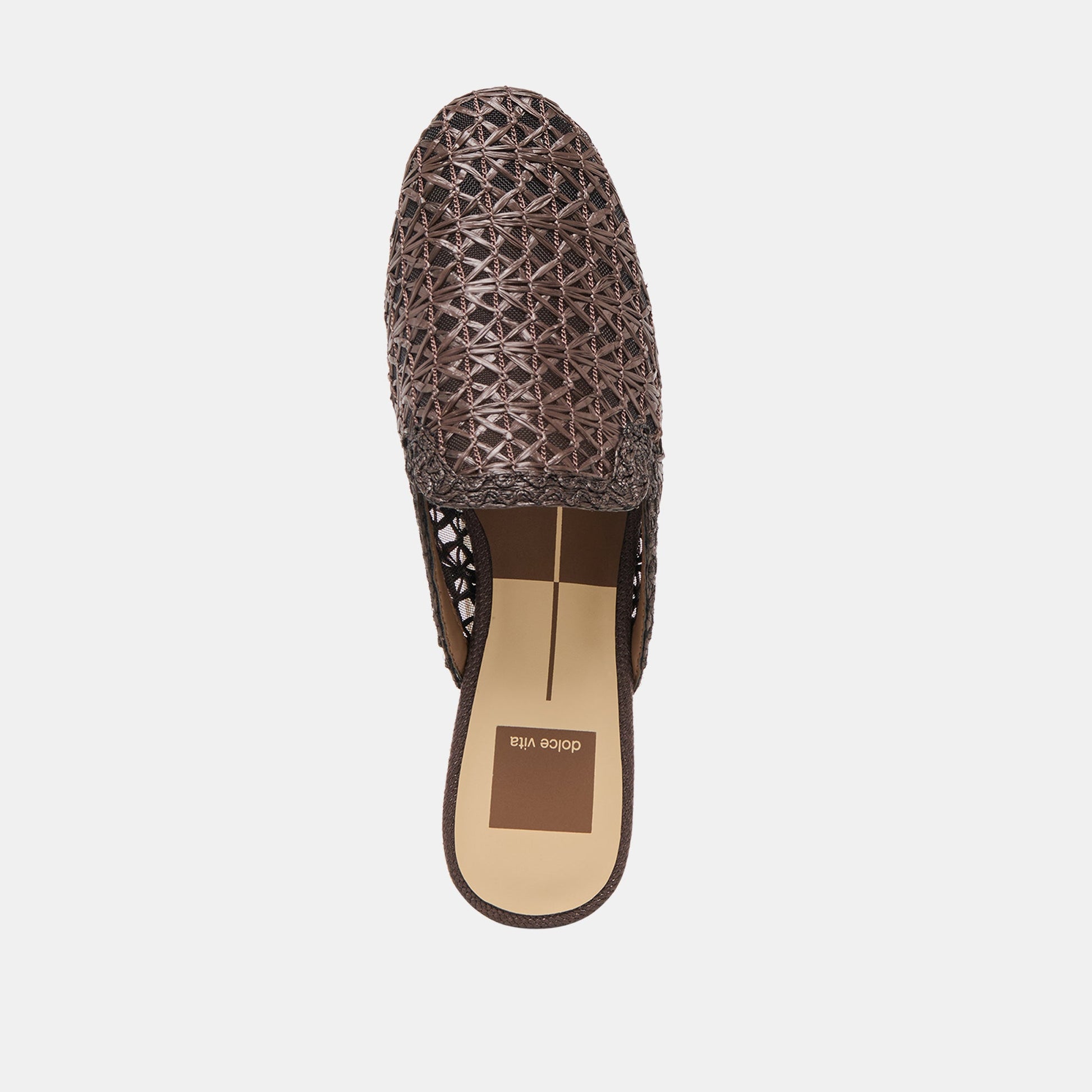 Kirt Chocolate Cross Hatch Raffia Flats Dolce Vita Sale