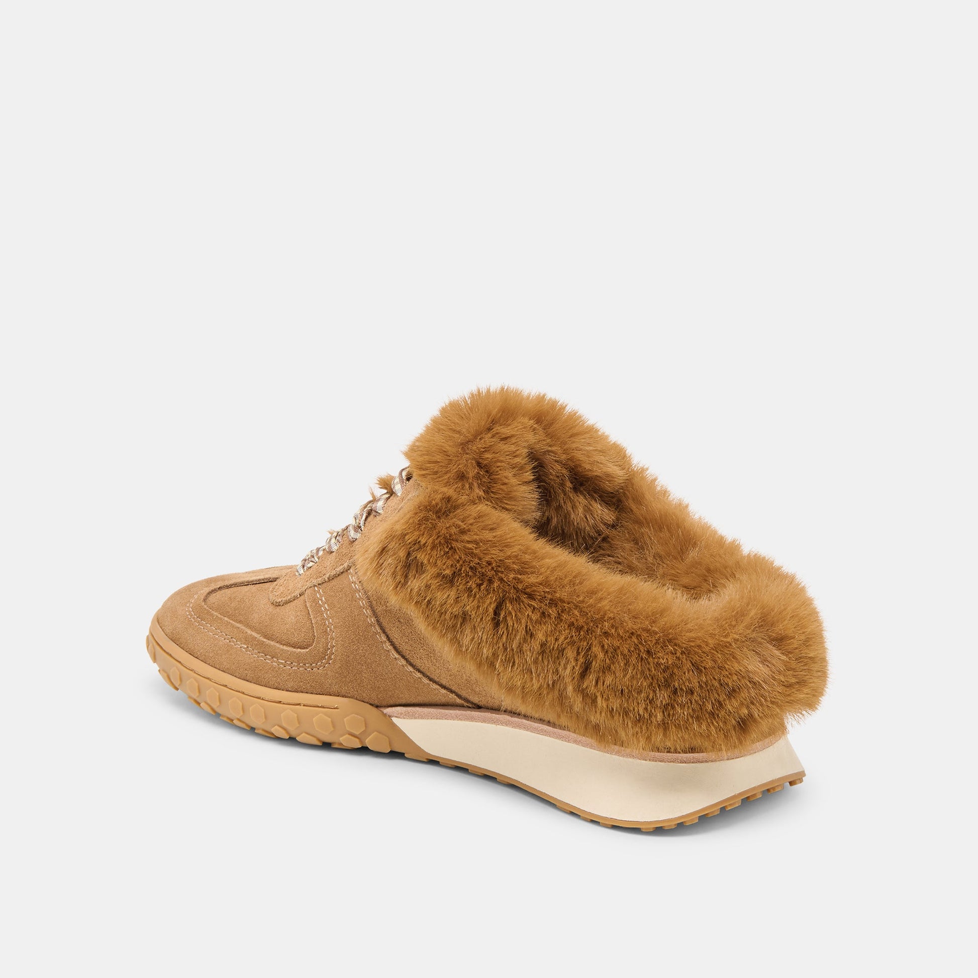 Izzey Plush Lt Brown Suede Sneakers Dolce Vita On sale