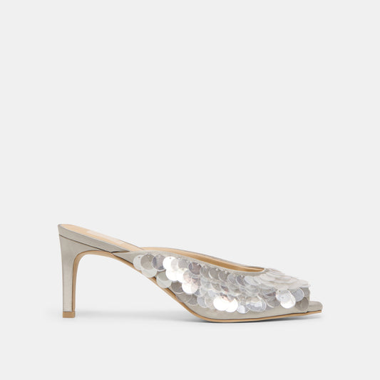Samary Confetti Silver Satin Heels Dolce Vita Discount