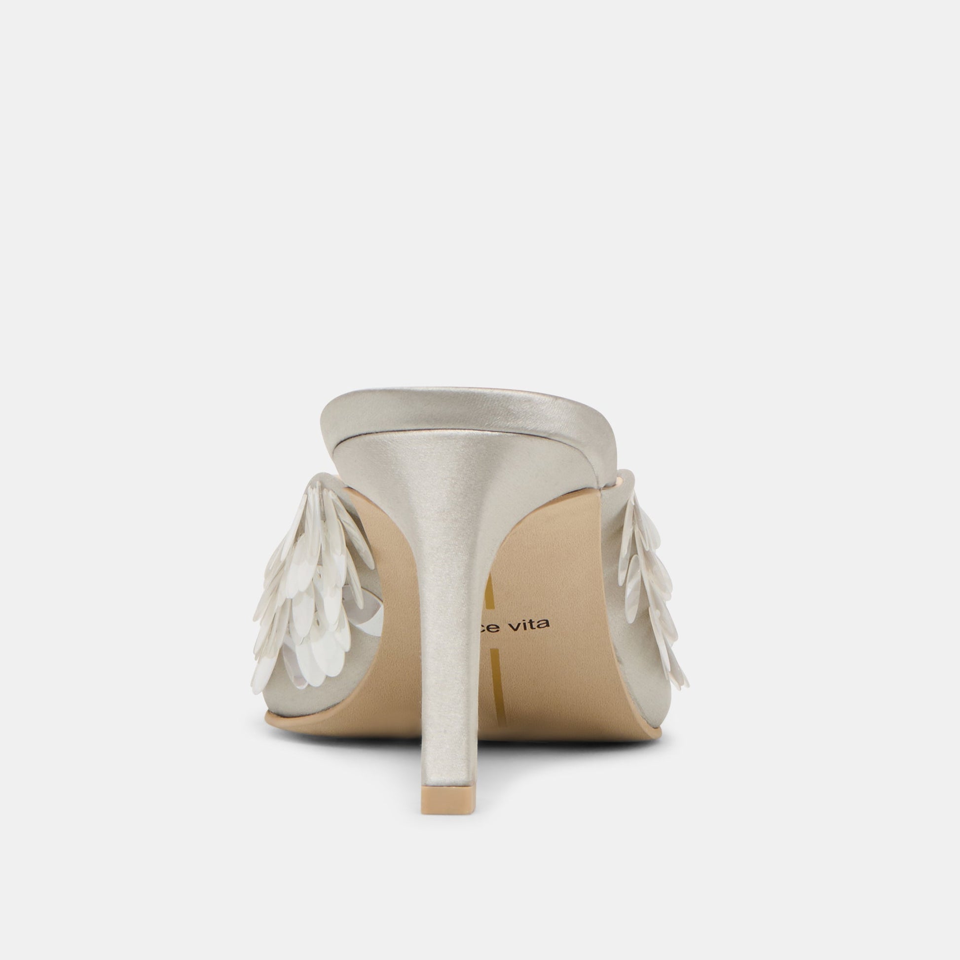 Samary Confetti Silver Satin Heels Dolce Vita Discount