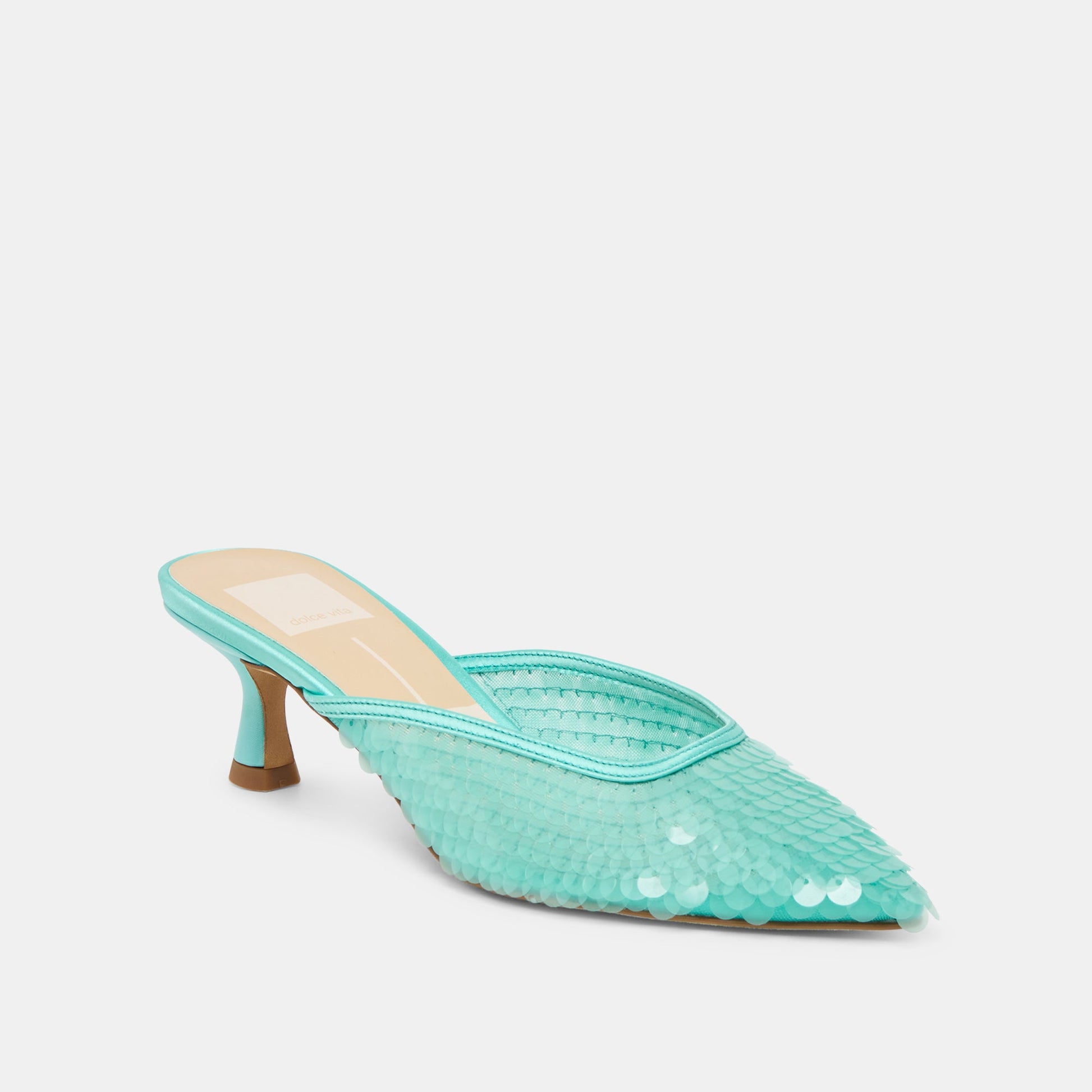 Cleo Sequin Aqua Sequin Heels Dolce Vita Outlet