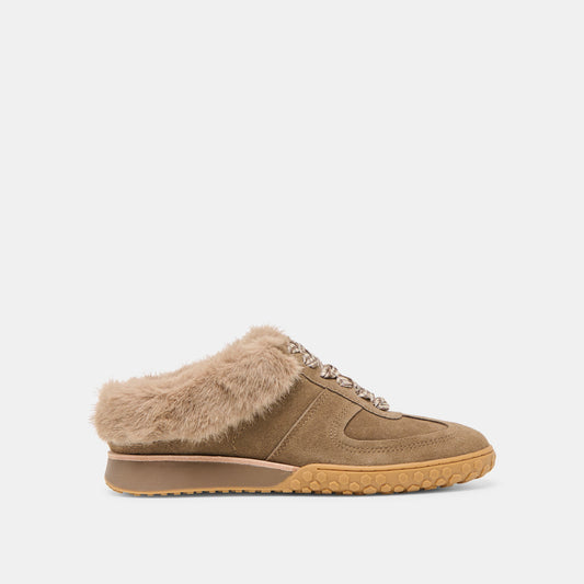 Izzey Plush Olive Suede Sneakers Dolce Vita us